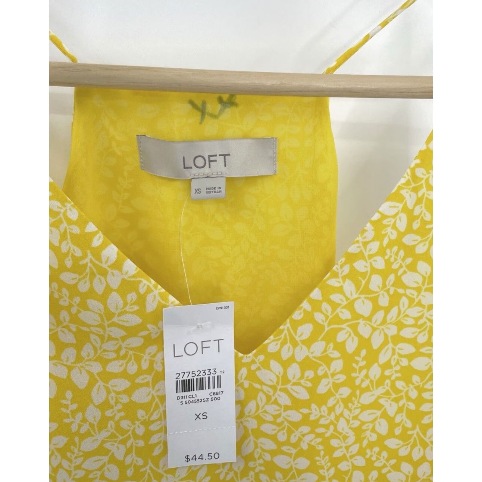 Loft LOFT Yellow Floral Chiffon Strappy Sleeveless Blouse Boho Women's Sz XS Size XS / US 0-2 / IT 36-38 - 4 Thumbnail