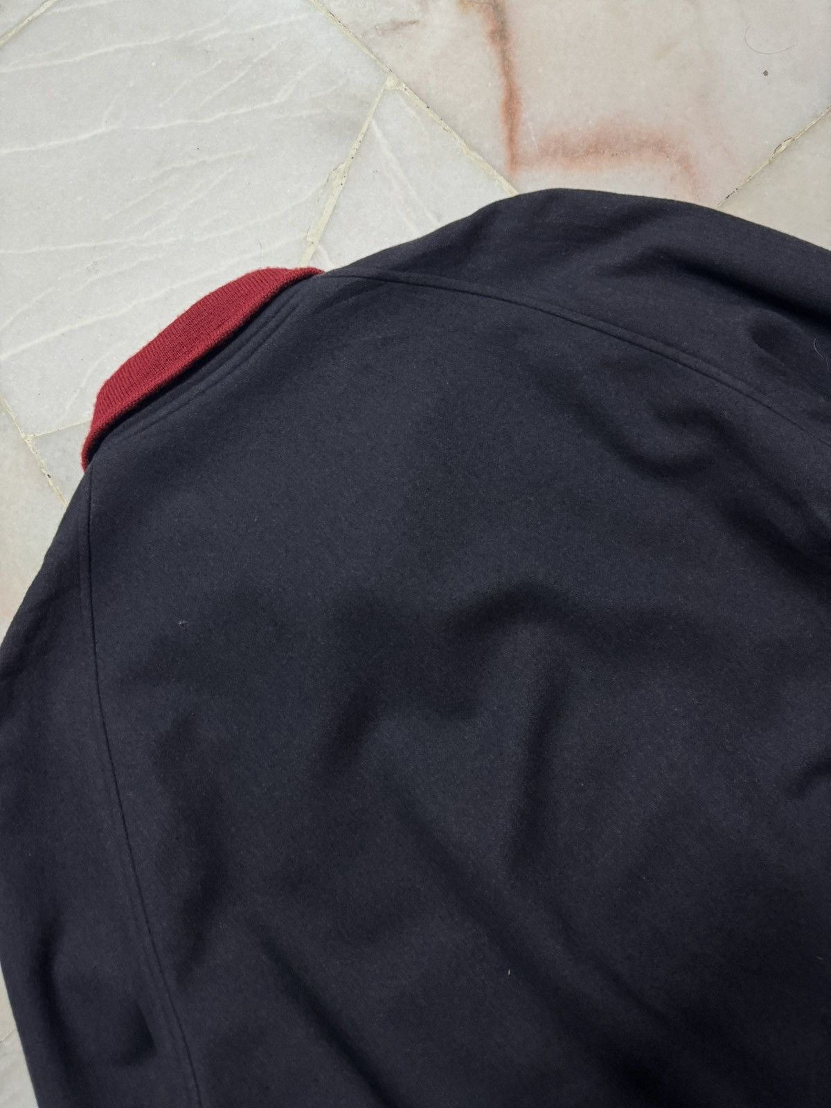 Japanese Brand VINTAGE 1990s CROCODILE NAVY BLUE VARSITY WOOL JACKET Size US L / EU 52-54 / 3 - 17 Thumbnail