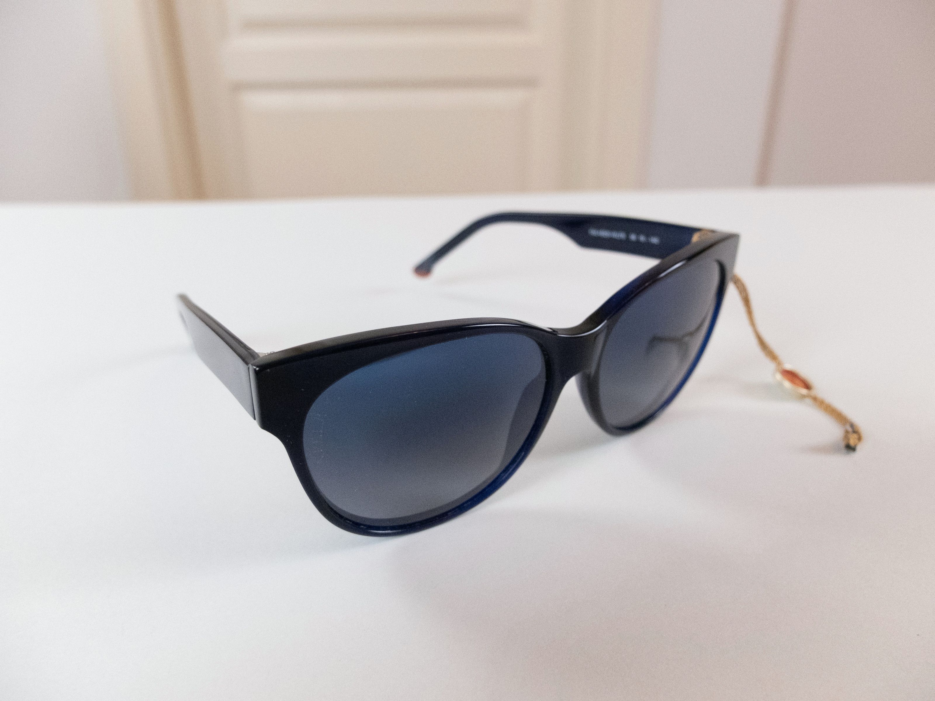Loro Piana LORO PIANA Freetime navy blue acetate oval sunglasses Size ONE SIZE - 1 Thumbnail
