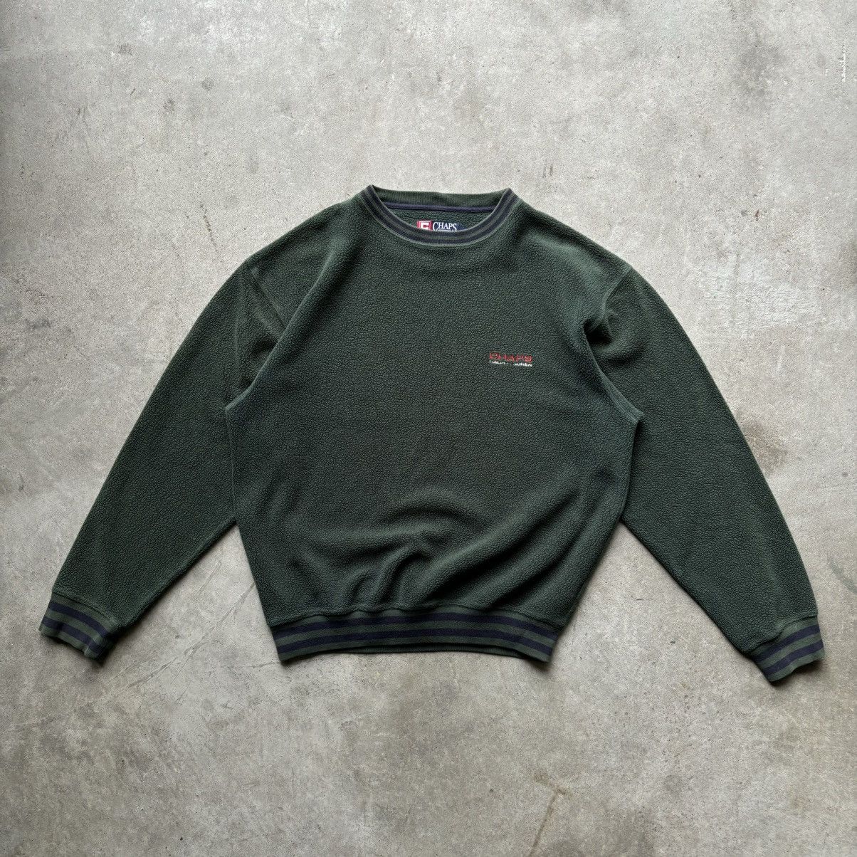Chaps Ralph Lauren × Polo Ralph Lauren × Vintage vintage 90s CHAPS RALPH LAUREN Fleece Spellout sweatshirt Size US M / EU 48-50 / 2 - 3 Thumbnail