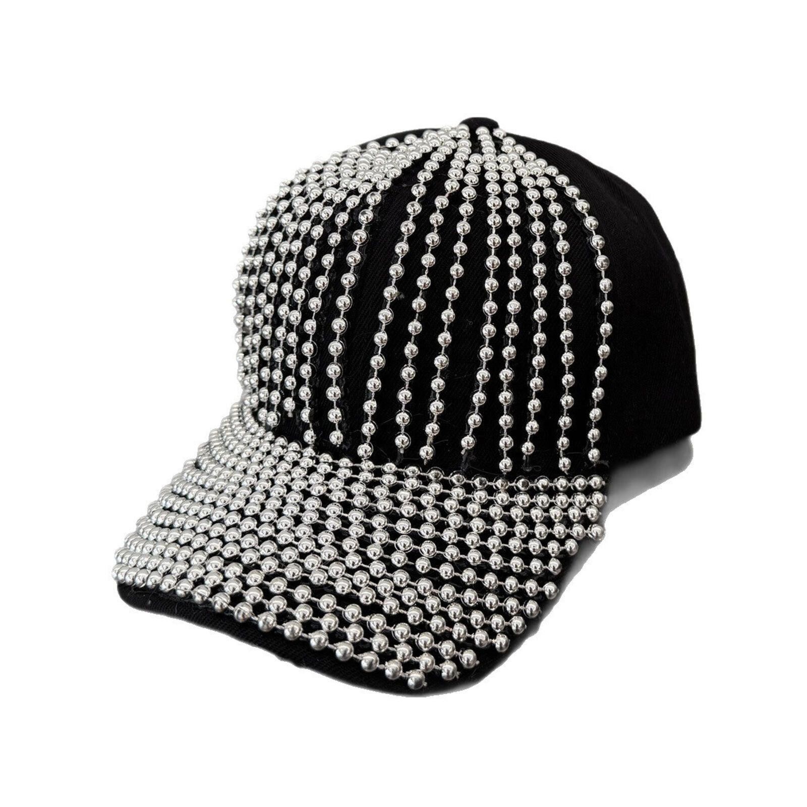 Other Full Pearl Rhinestone Baseball Cap | All-Over Crystal Size ONE SIZE - 5 Thumbnail
