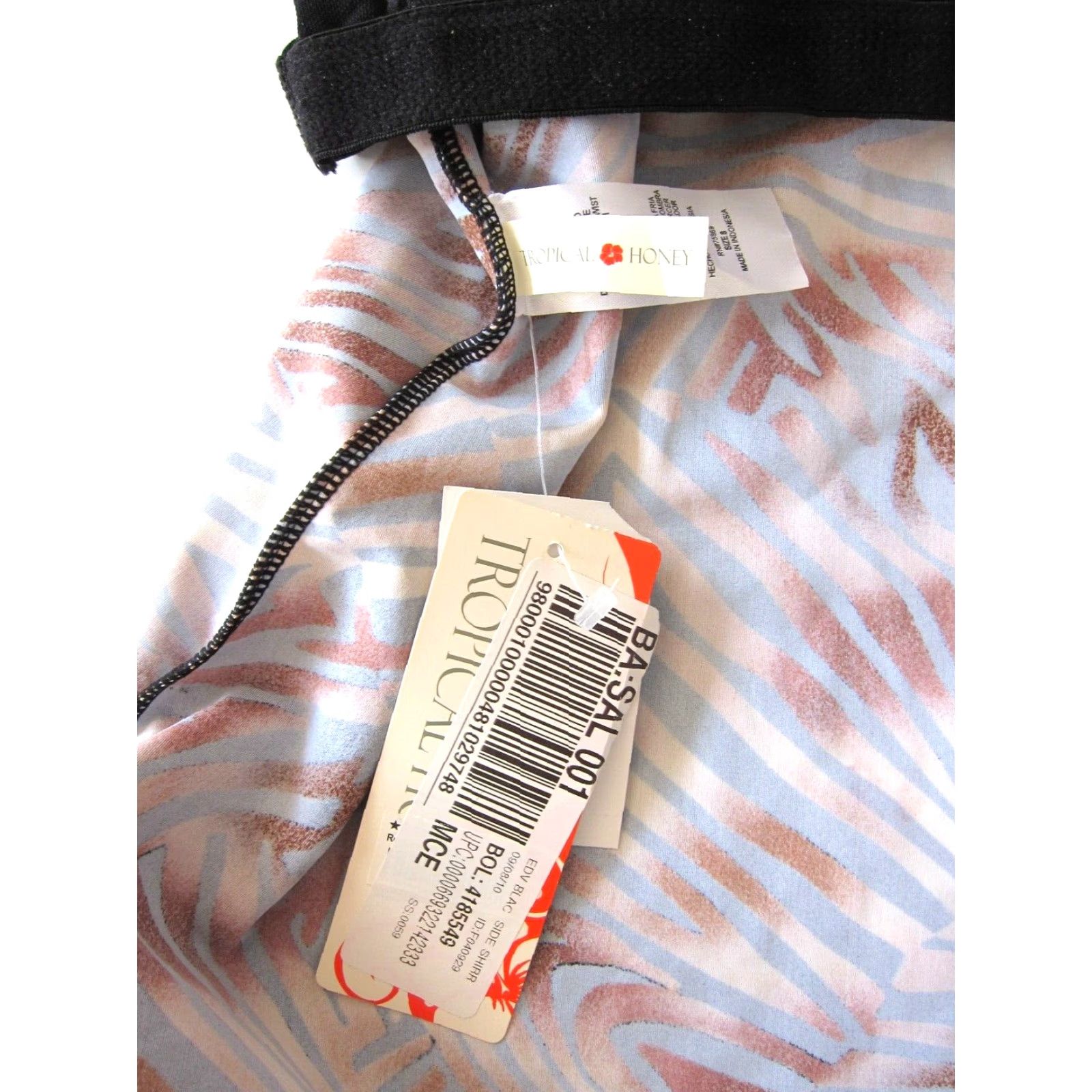 Vintage NWT Tropical Honey Tankini Built In Bra Swim Top 8 Women XS Pink Animal Print 90s? Size M / US 6-8 / IT 42-44 - 4 Thumbnail