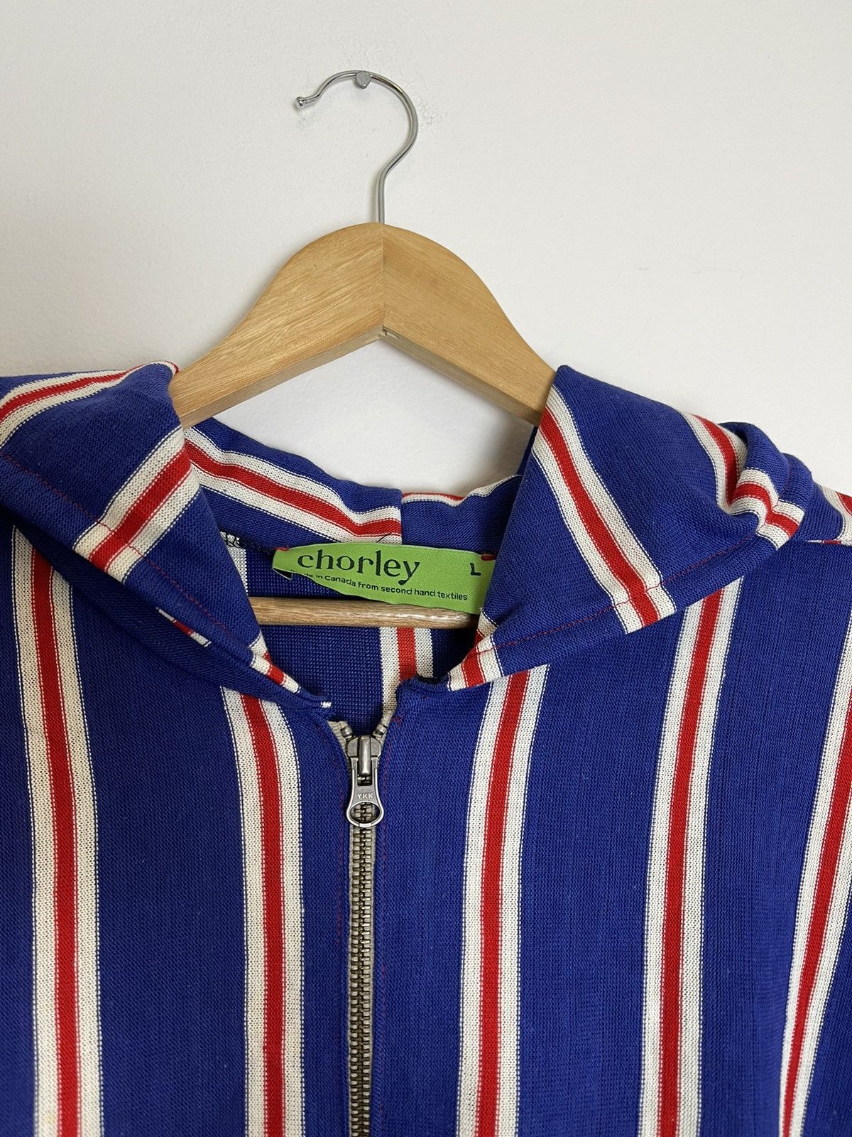 Chorley Ss24 striped military zip up hoodie vizor hood oversized Size US L / EU 52-54 / 3 - 7 Thumbnail