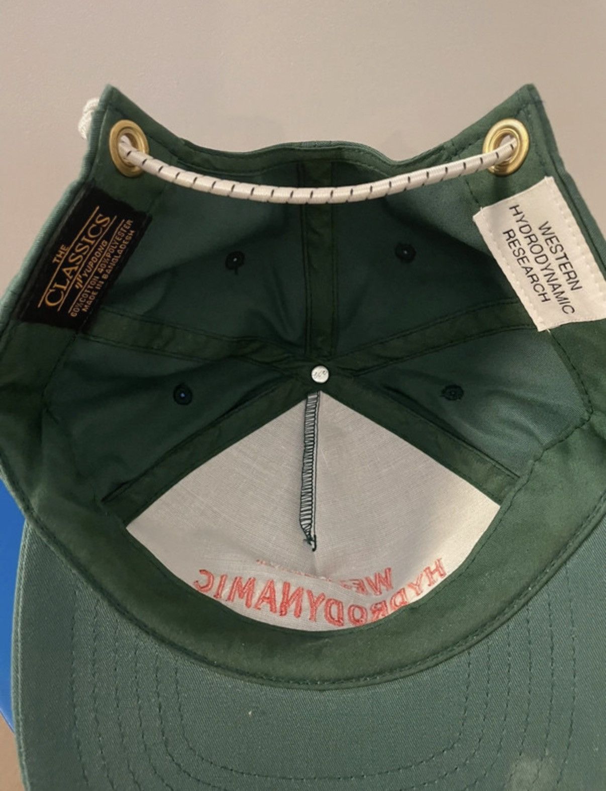 Western Hydrodynamic Research Green logo hat with bungee cord adjuster Size ONE SIZE - 4 Thumbnail