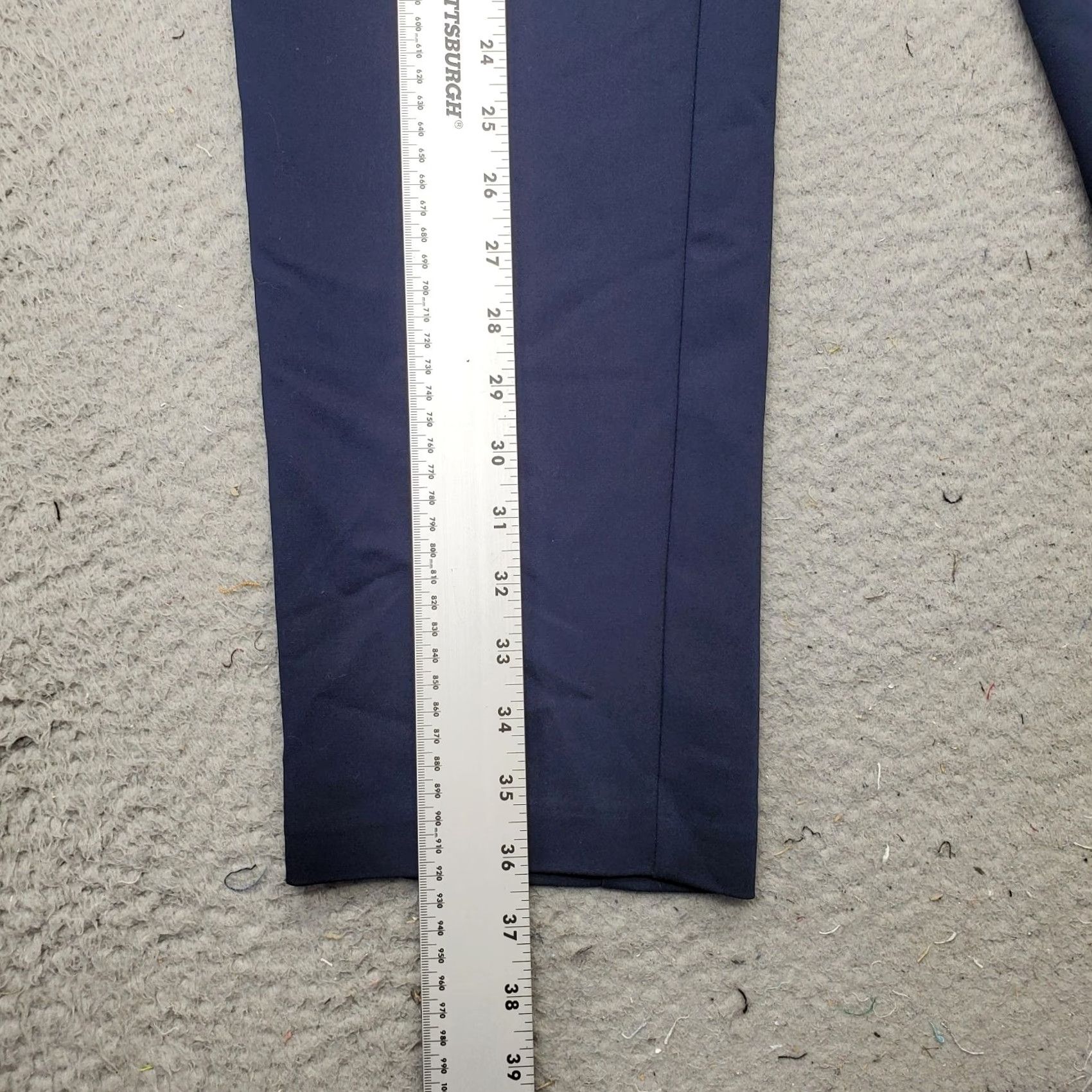 Vintage Rafaella Curvy Pants Womens 8 Navy Cotton Slash Pocket Straight Leg Hook & Eye Pants Womens Size 8 Navy Cotton Straight Leg Hook & Eye Size 30" / US 8 / IT 44 - 3 Thumbnail