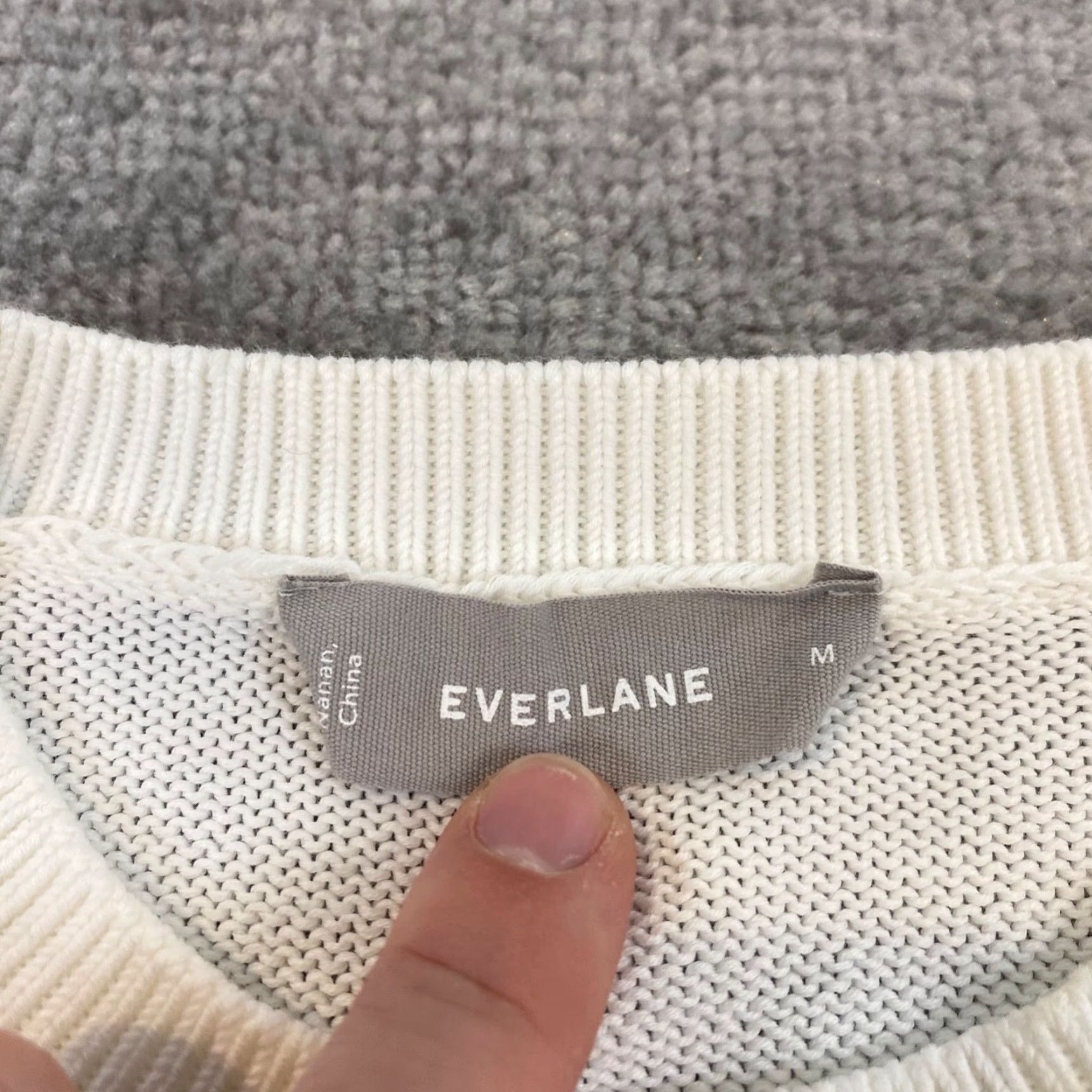 Everlane EVERLANE Sweater Womens Medium Creamy White Knit Pullover Shirt 3/4 Sleeve Size M / US 6-8 / IT 42-44 - 2 Thumbnail
