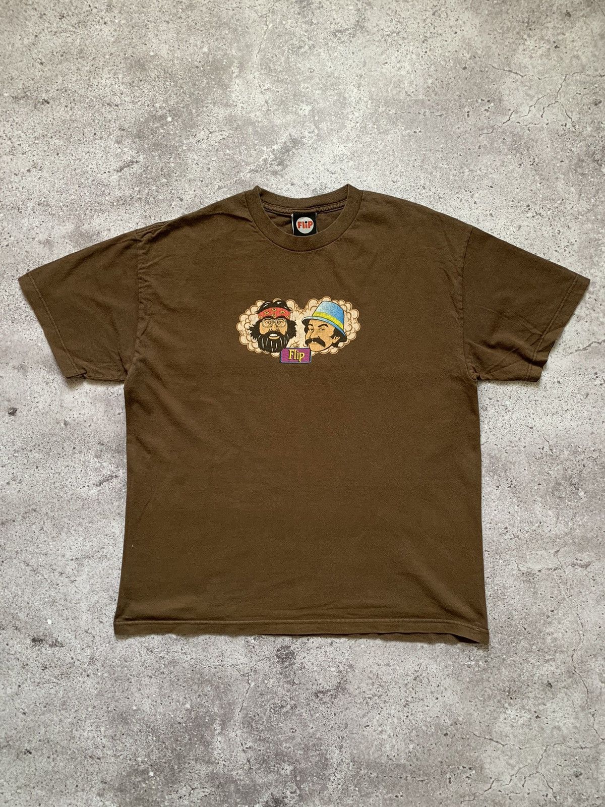 Vintage Vintage 90s Flip Skateboards Cheech & Chong Tee T-Shirt 