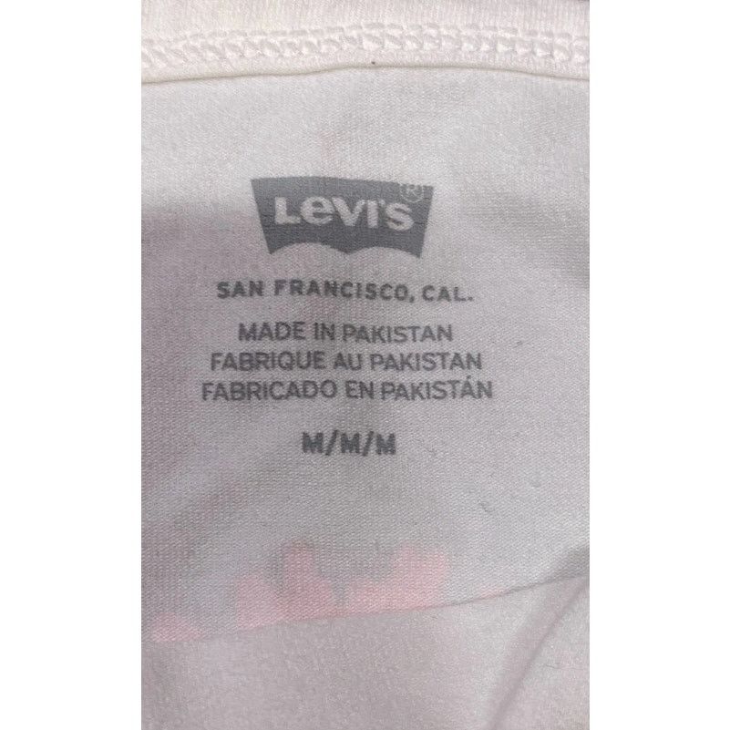 Levi's Graphic Tank Top Crop Half Shirt White Stretch thin straps M Size M / US 6-8 / IT 42-44 - 6 Thumbnail