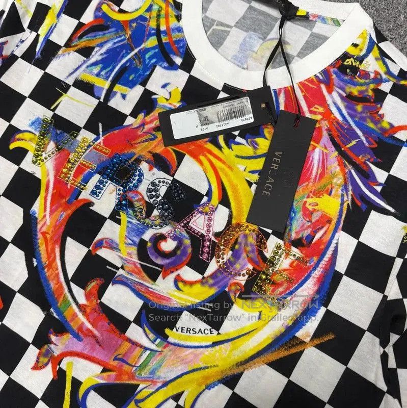 Versace Versace Colorful Checkered Cotton T-Shirt . Size US M / EU 48-50 / 2 - 3 Thumbnail