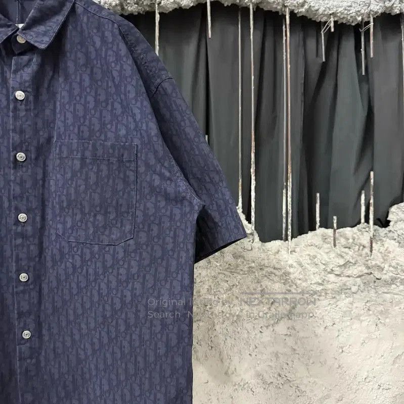 Dior Dior Summer Navy Short Sleeve Shirt . Size US M / EU 48-50 / 2 - 4 Thumbnail