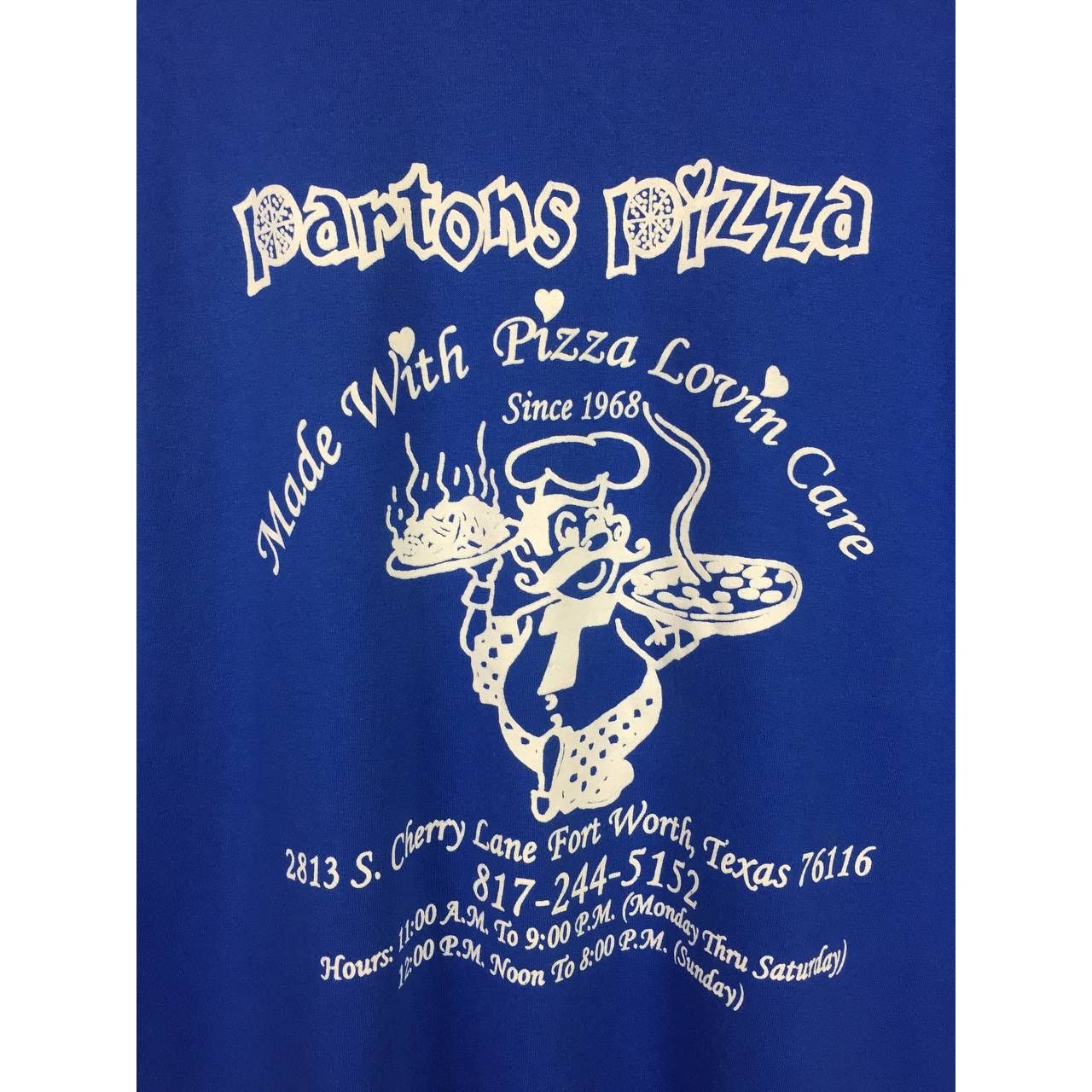 Hanes × Vintage Vtg Y2K Hanes Heavyweight 50/50 Partons Pizza Promo Tee Size US XL / EU 56 / 4 - 4 Thumbnail