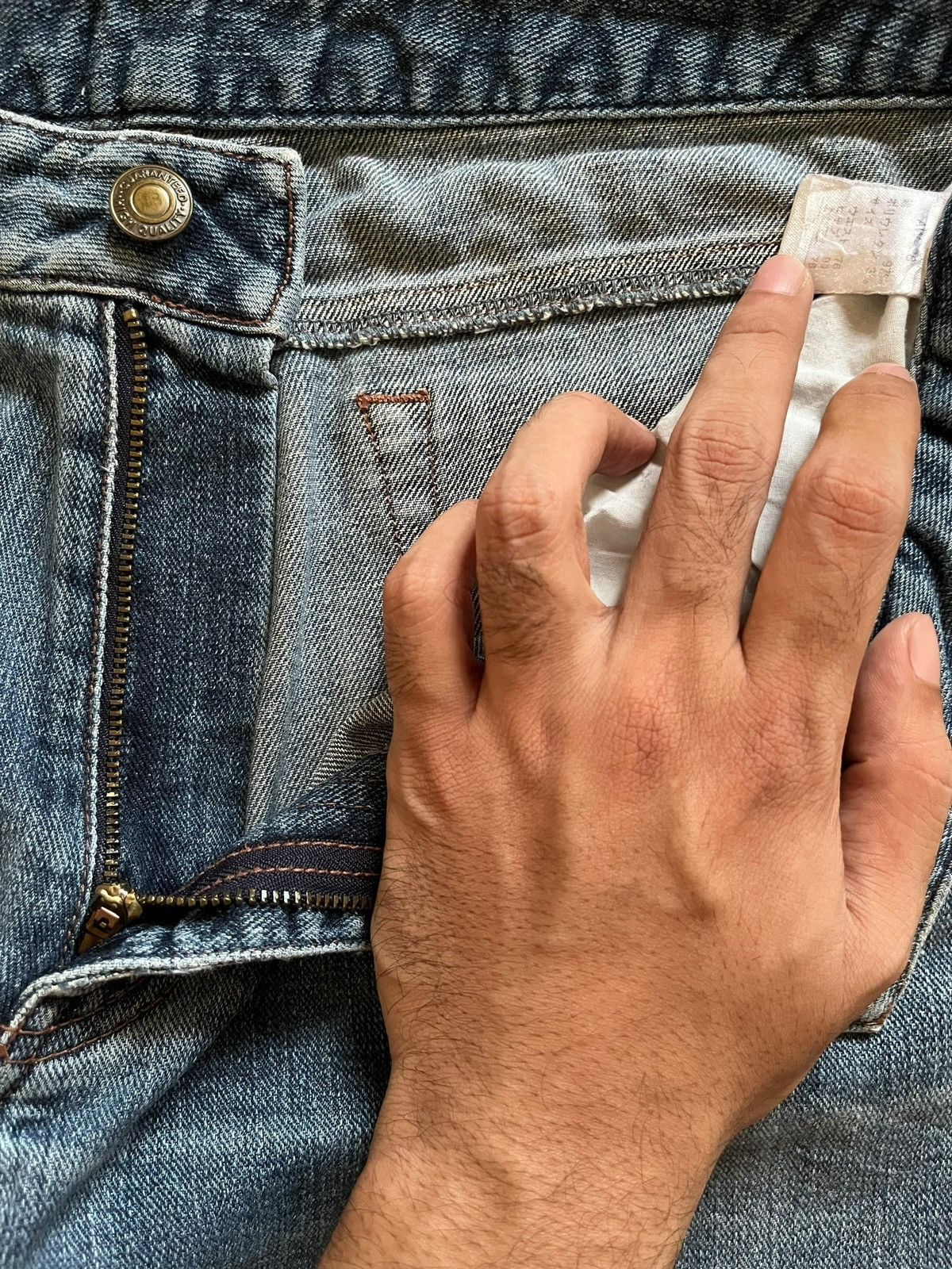 Japanese Brand SALES🔥Vintage Japanese Brand Flare Faded Wash Western Jeans Size 33" - 9 Thumbnail