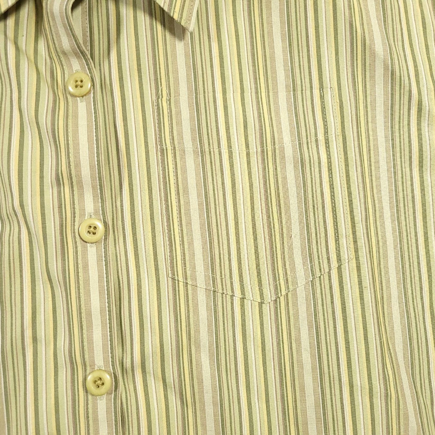 Vintage Cabela's Shirt Women's XL Reg Green Stripe Pocket Long Sleeve Button Front Size XL / US 12-14 / IT 48-50 - 4 Thumbnail