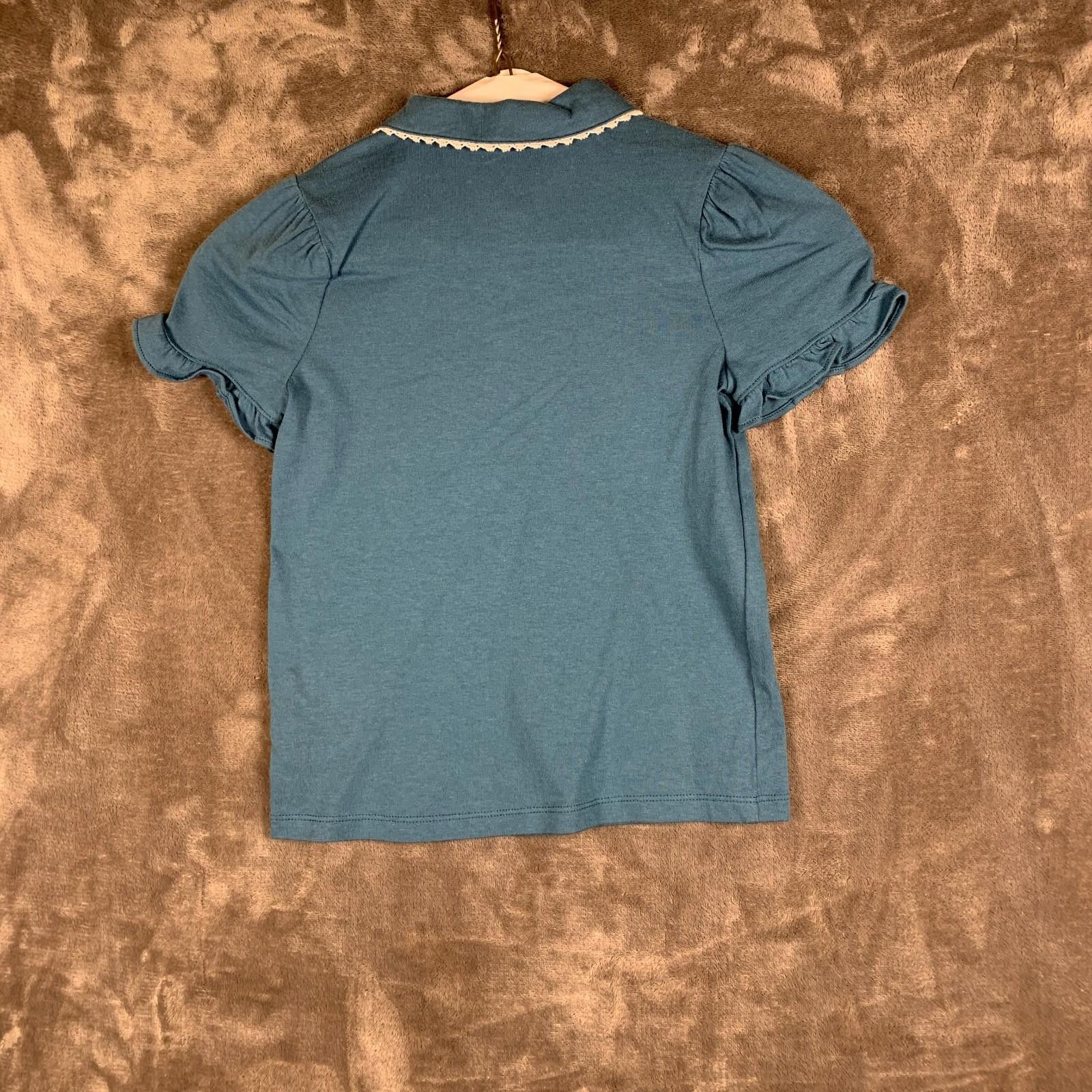 Designer Janie And Jack Collared Ruffle Sleeve Jersey Top 7 (356) Size ONE SIZE - 2 Thumbnail