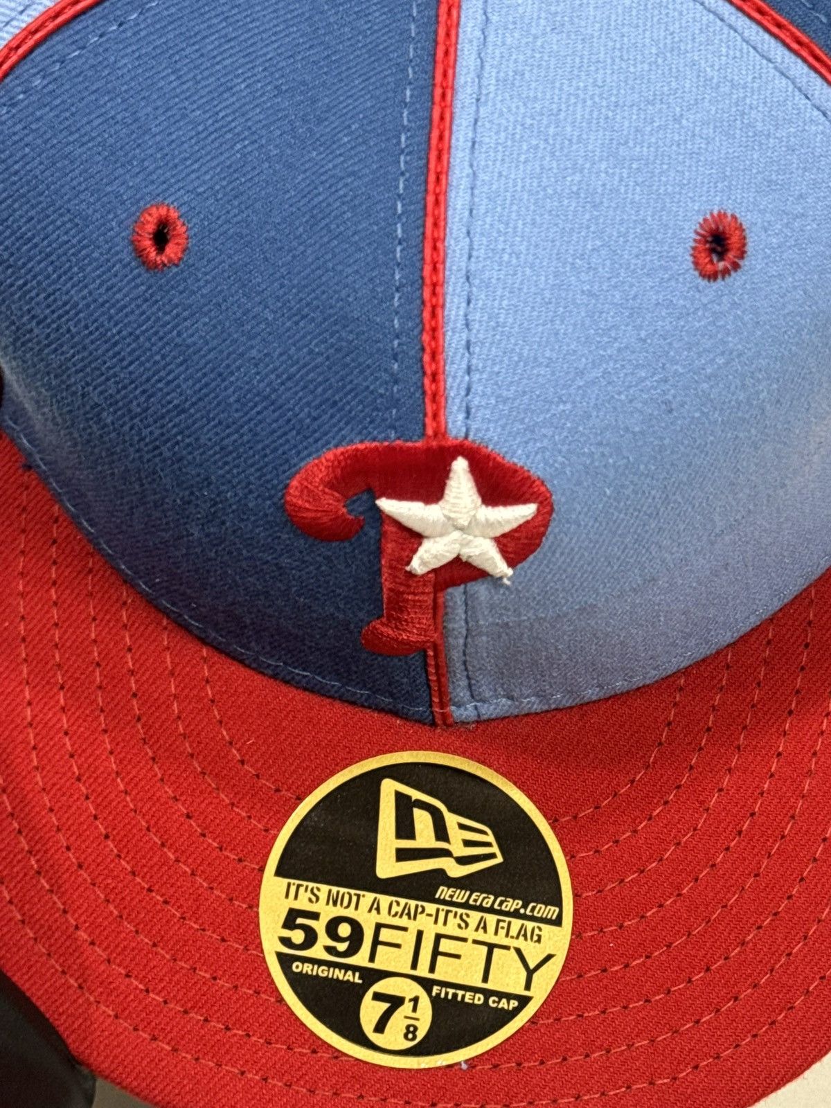 New Era Vintage Philadelphia Phillies pin wheel Fitted Baseball Cap Size ONE SIZE - 16 Thumbnail