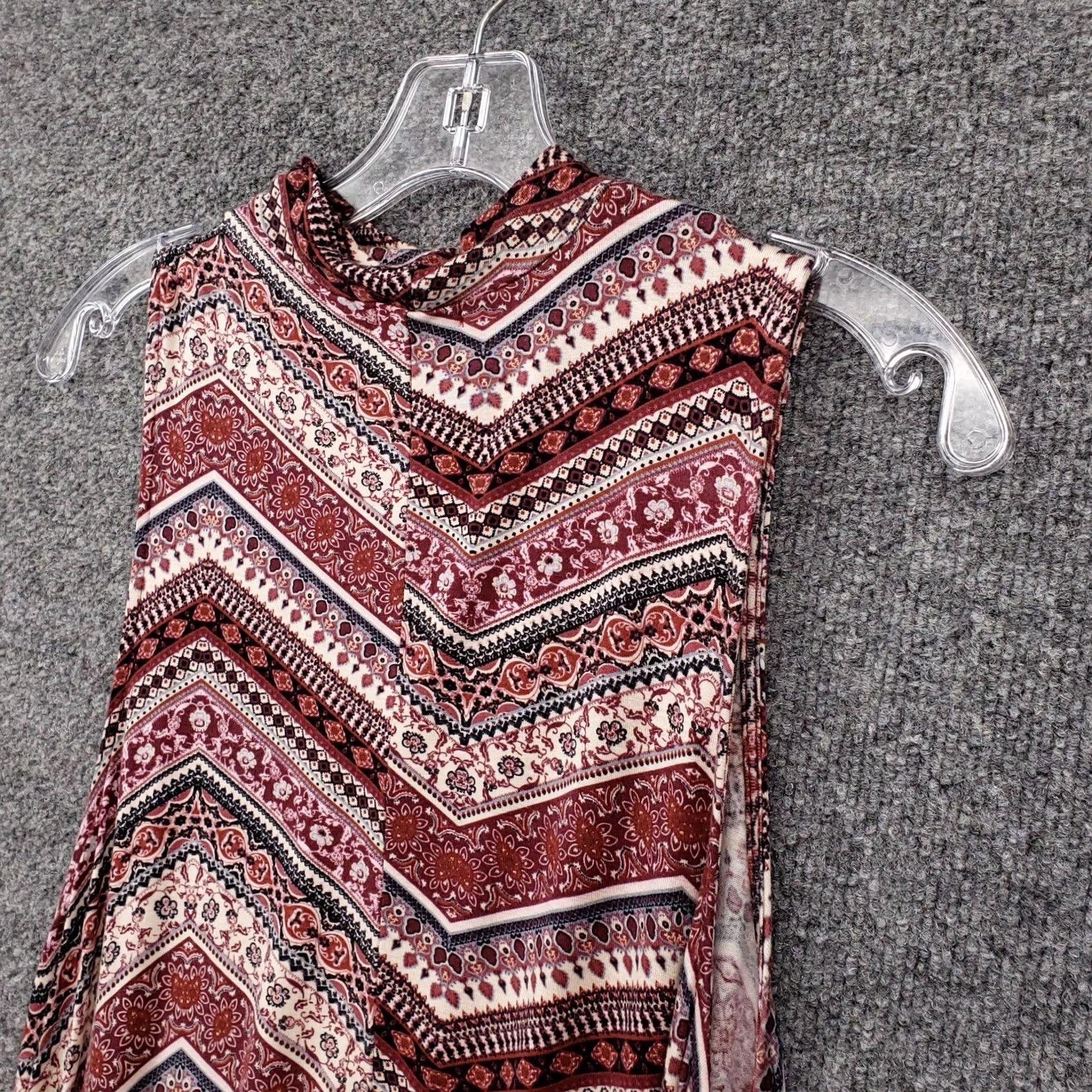 Vintage Rue21 Dress Womens M Medium Red Tank Fair Isle Keyhole Neck Sleeveless Casual Size M / US 6-8 / IT 42-44 - 6 Thumbnail