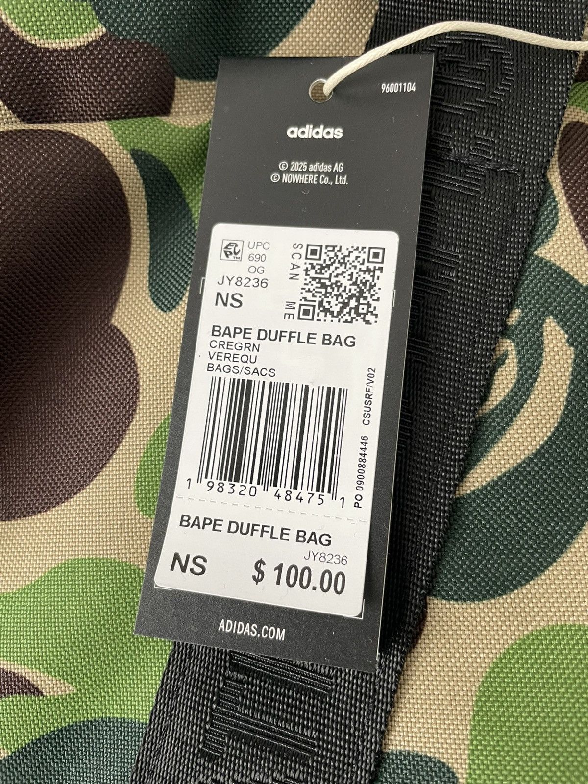 Adidas × Bape Adidas x Bape Limited Edition Duffle Bag Size ONE SIZE - 3 Thumbnail