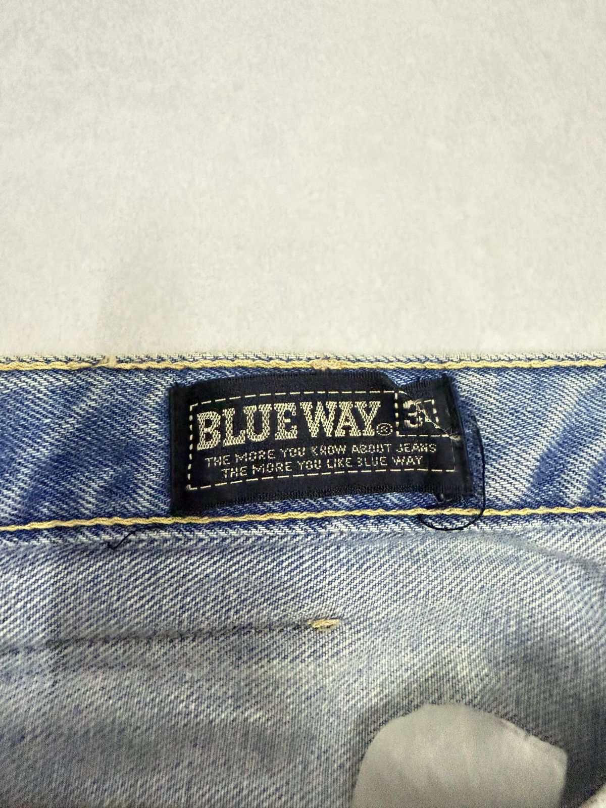 Japanese Brand Vintage Blue Way Distressed Bootcut Denim Jeans Size US 32 / EU 48 - 5 Thumbnail