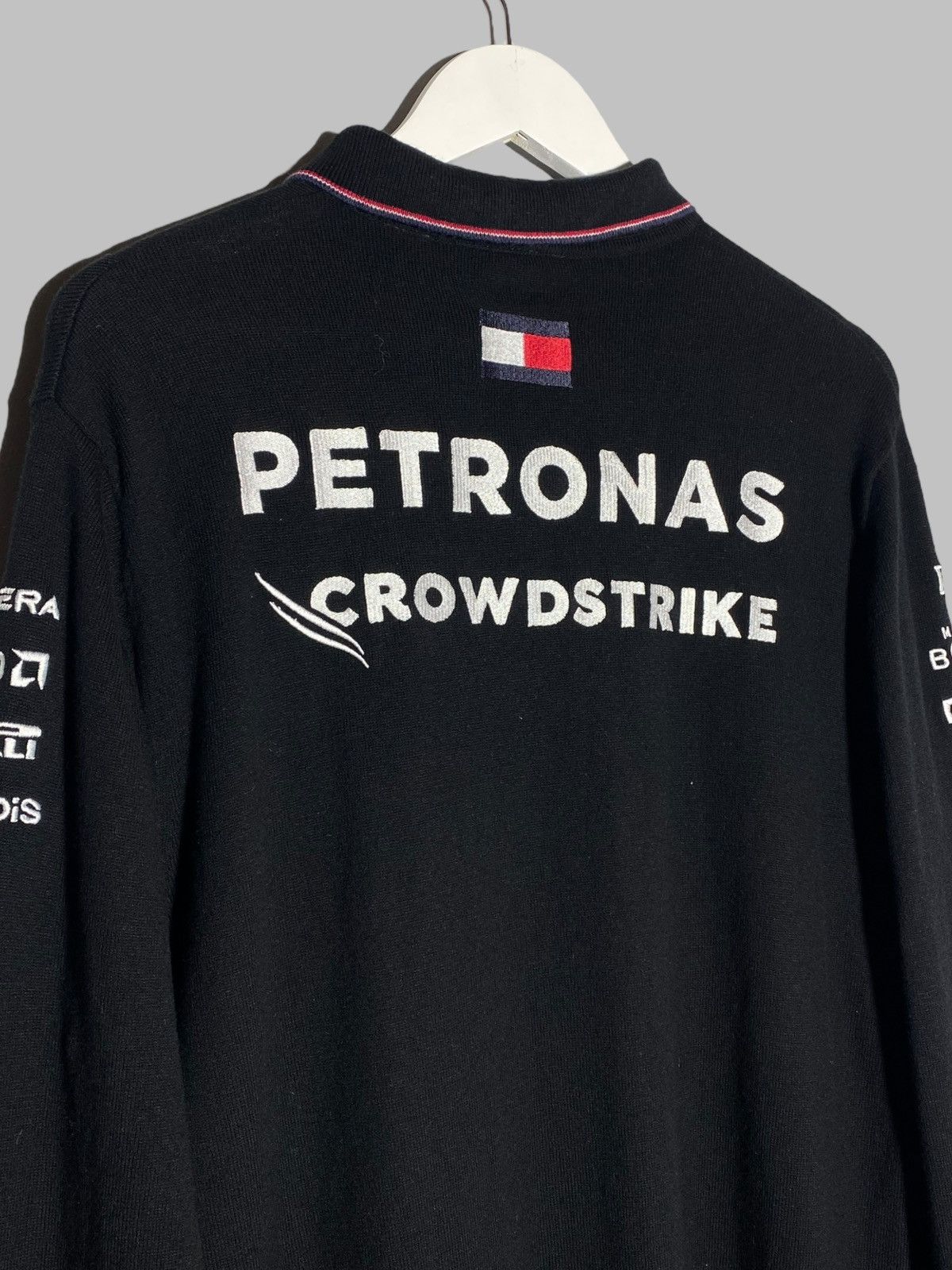 Mercedes-Benz 🔥 MERCEDES F1 LONG SLEEVE POLO RACING TOMMY BOSS VIBES Size US XL / EU 56 / 4 - 14 Thumbnail