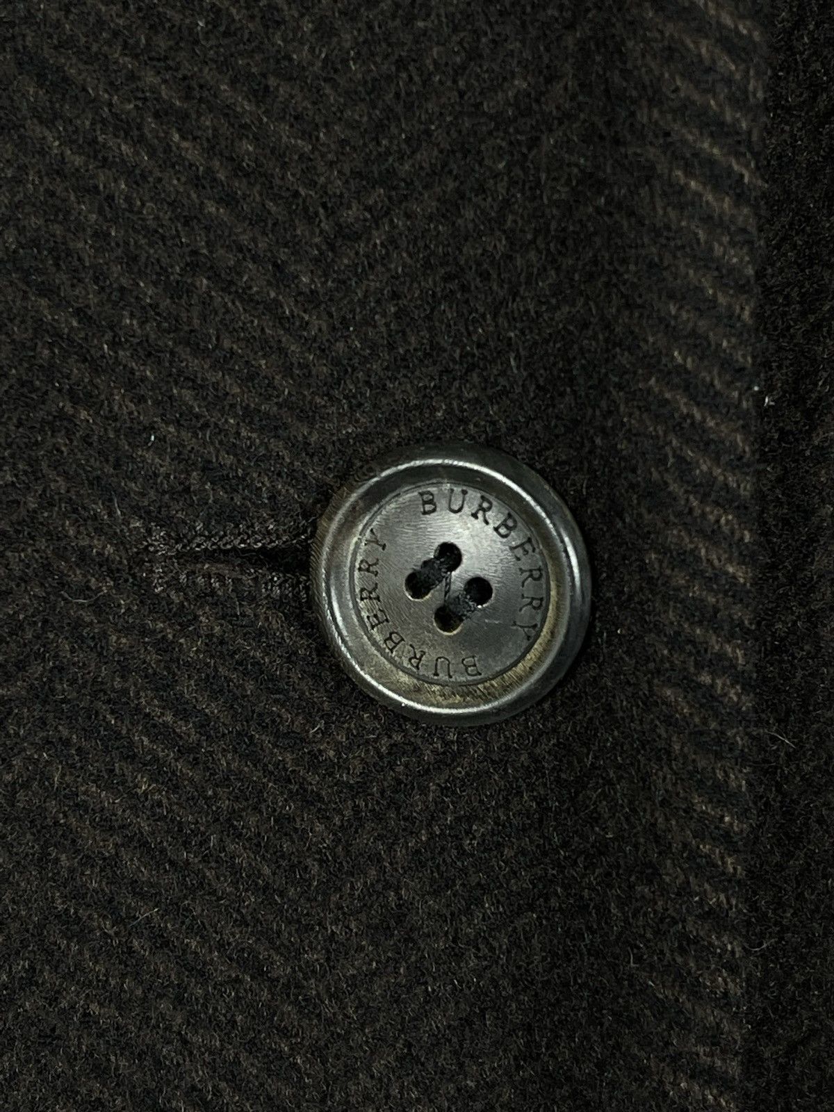 Burberry × Designer × Vintage Burberry Retro 90s Thick Wool Brown Heavy Coat Size S / US 4 / IT 40 - 6 Thumbnail