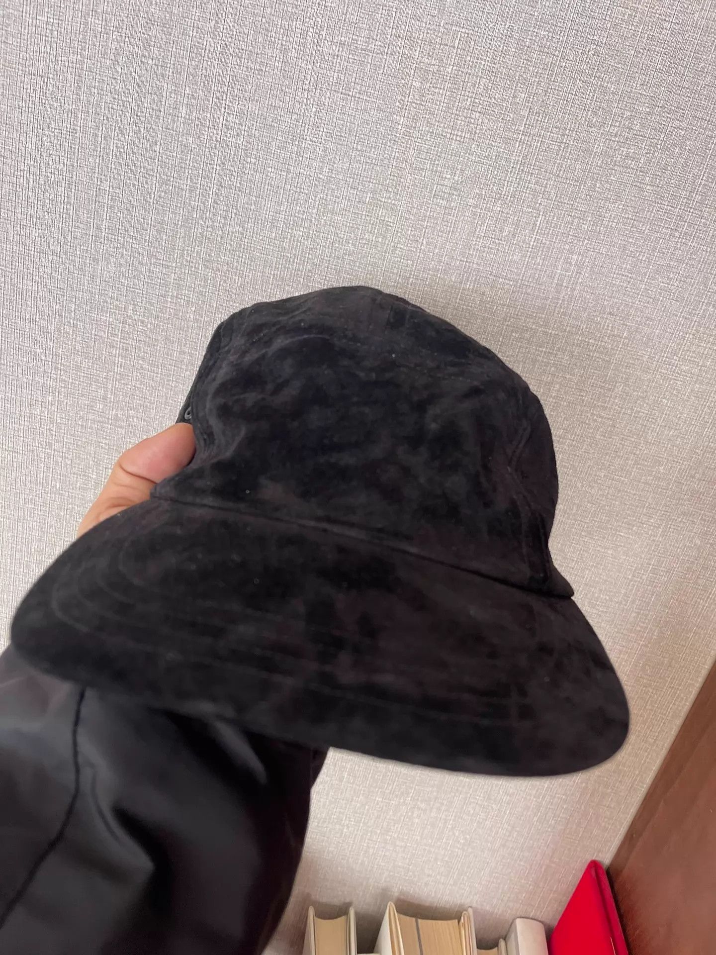 Hender Scheme men's suede hand-stitched peaked cap black Size ONE SIZE - 4 Thumbnail