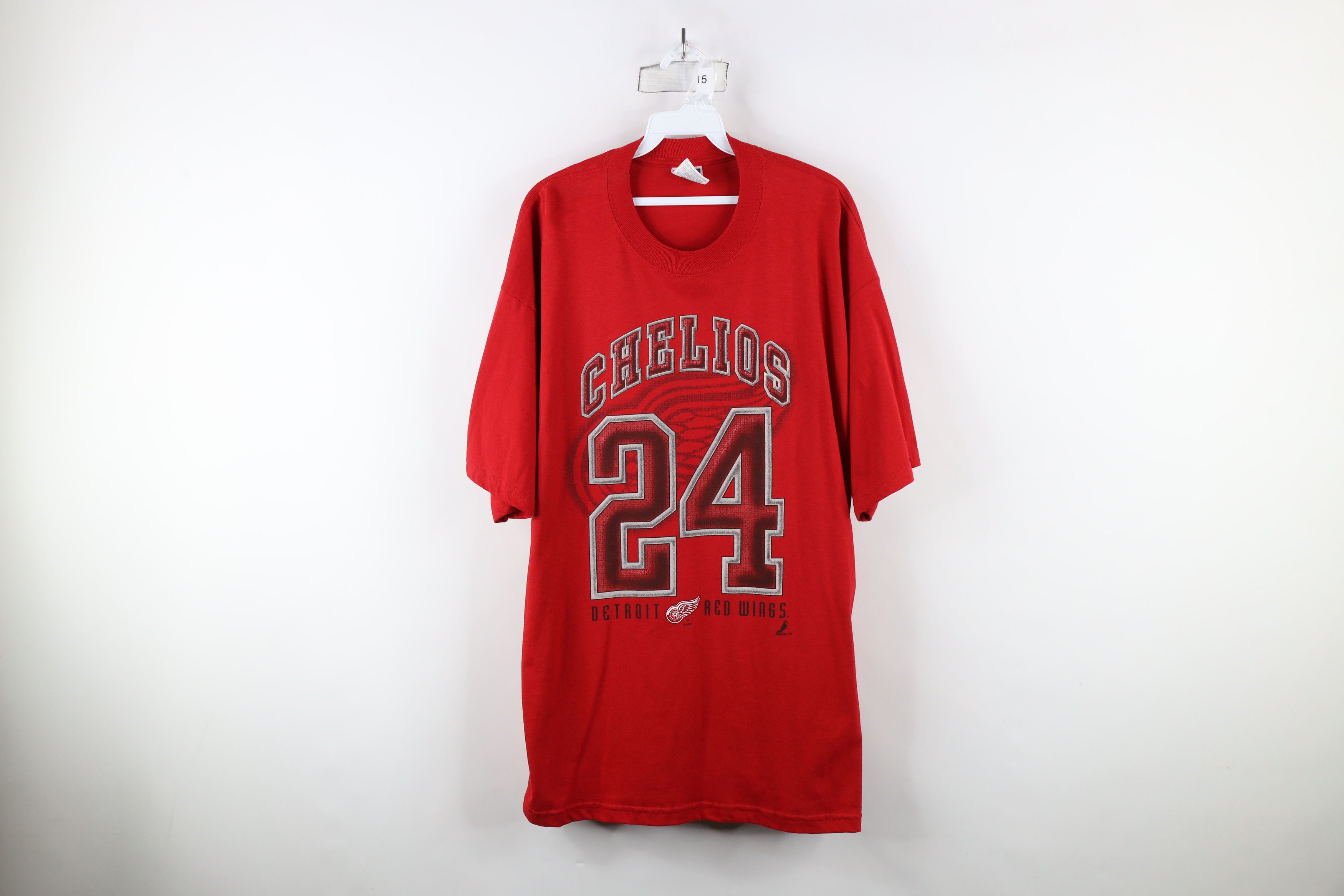 Vintage Vintage Chris Chelios Detroit Red Wings Hockey T-Shirt #24 Size US L / EU 52-54 / 3 - 1 Thumbnail