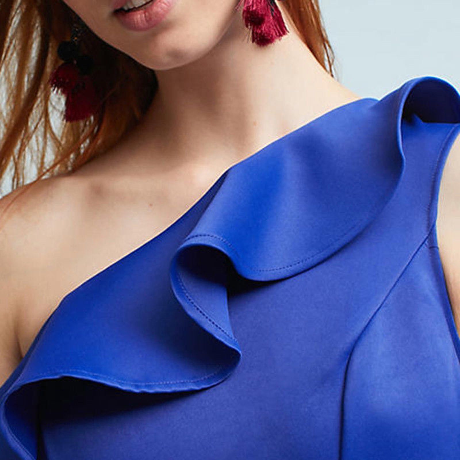 Anthropologie New Seen Worn Kept Shreya Fit & Flare Blue Midi Dress Size 2 Size XS / US 0-2 / IT 36-38 - 3 Thumbnail