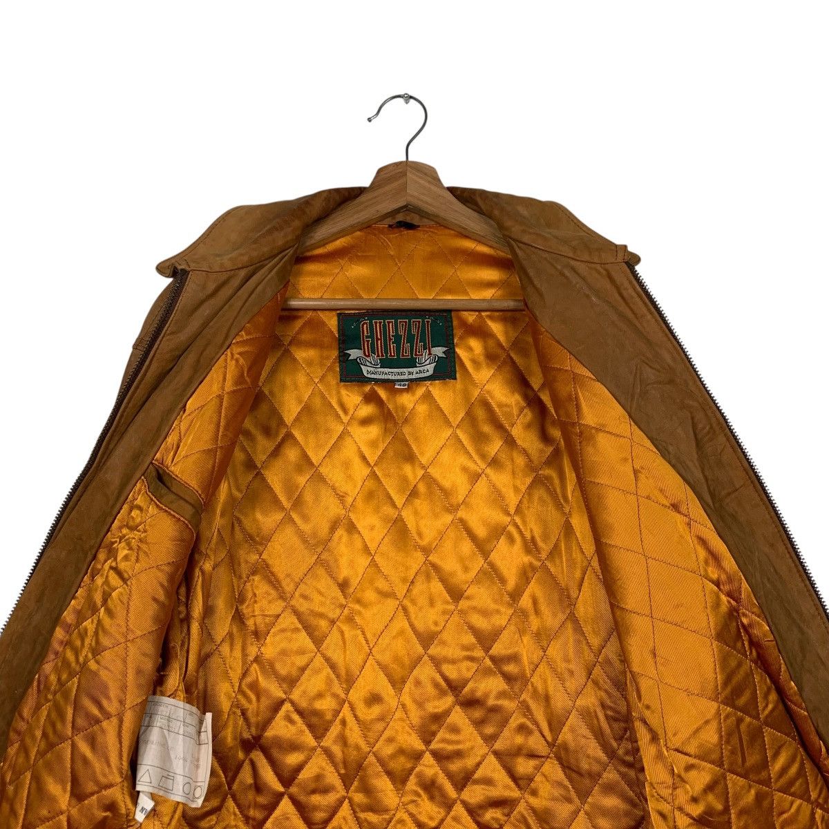 Vintage 70’s GHEZZI by ARCA Quilted Lined Leather Jacket #2363-C106 Size US M / EU 48-50 / 2 - 12 Thumbnail