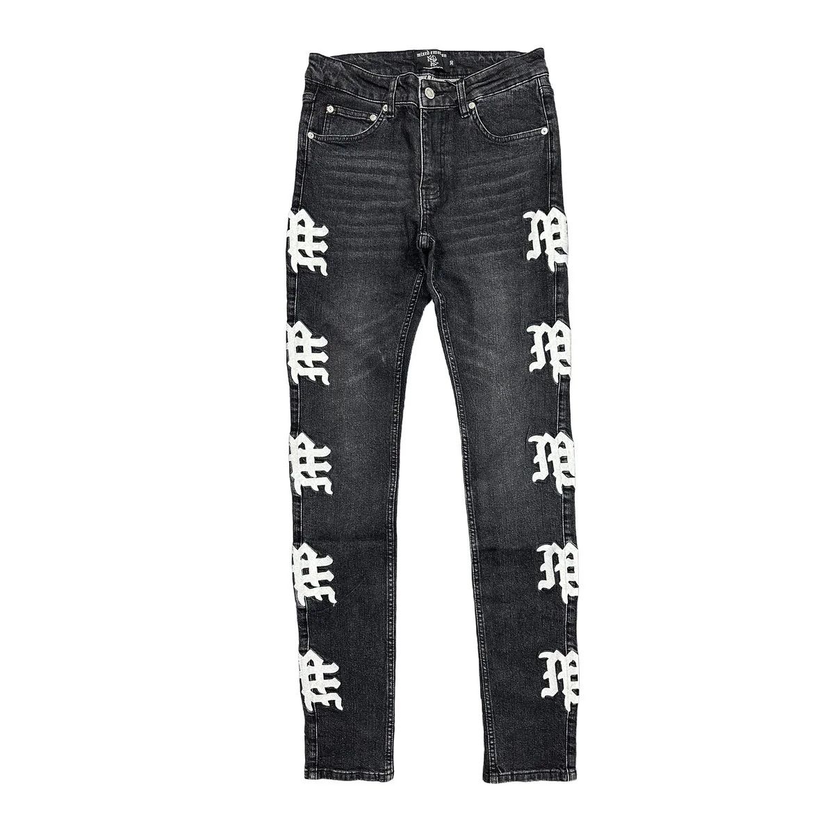 Other Mixed Emotions Monogram Black Wash Jeans Size US 36 / EU 52 - 1 Preview