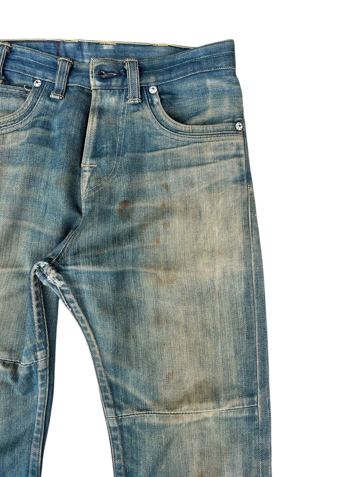 Levi's 2004 Levi’s Red Dirty Mud Stains Denim Patchwork Jeans Thick Size US 29 - 11 Thumbnail