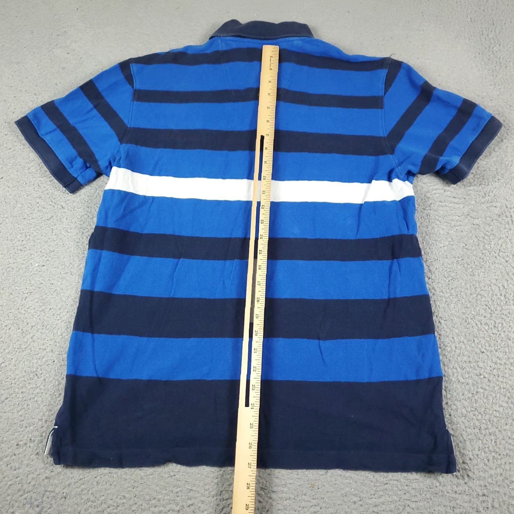 Nautica Nautica Polo Shirt Mens Size Medium Blue Striped Short Sleeve Casual Button-Front Regular Fit Shirt Mens Size US M / EU 48-50 / 2 - 3 Thumbnail