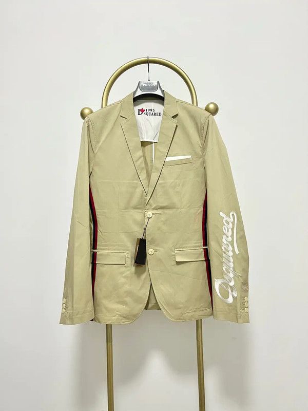 Dsquared2 DSQUARED2 Khaki Cotton Long Sleeve Jacket 0089 Size US XXL / EU 58 / 5 - 1 Thumbnail