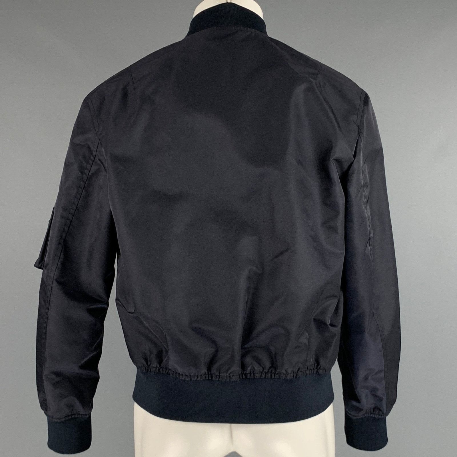 Valentino VALENTINO Size 36 Navy Graphic Bomber Jacket Size US S / EU 44-46 / 1 - 4 Thumbnail