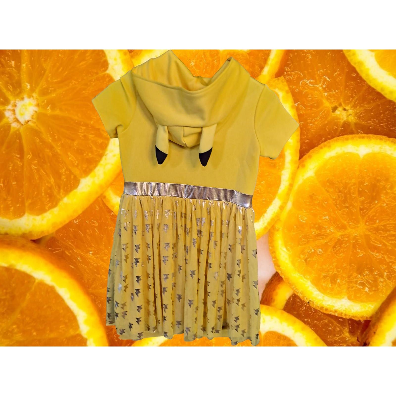 Other Pokémon Hooded Dress Girls Yellow Pikachu Character Layered Size ONE SIZE - 6 Thumbnail