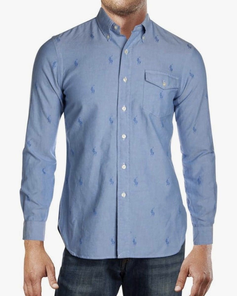 Polo Ralph Lauren 🇺🇸 Polo Ralph Lauren All Over Horse Shirt Retro Rare Hype Y2K Size US M / EU 48-50 / 2 - 2 Thumbnail