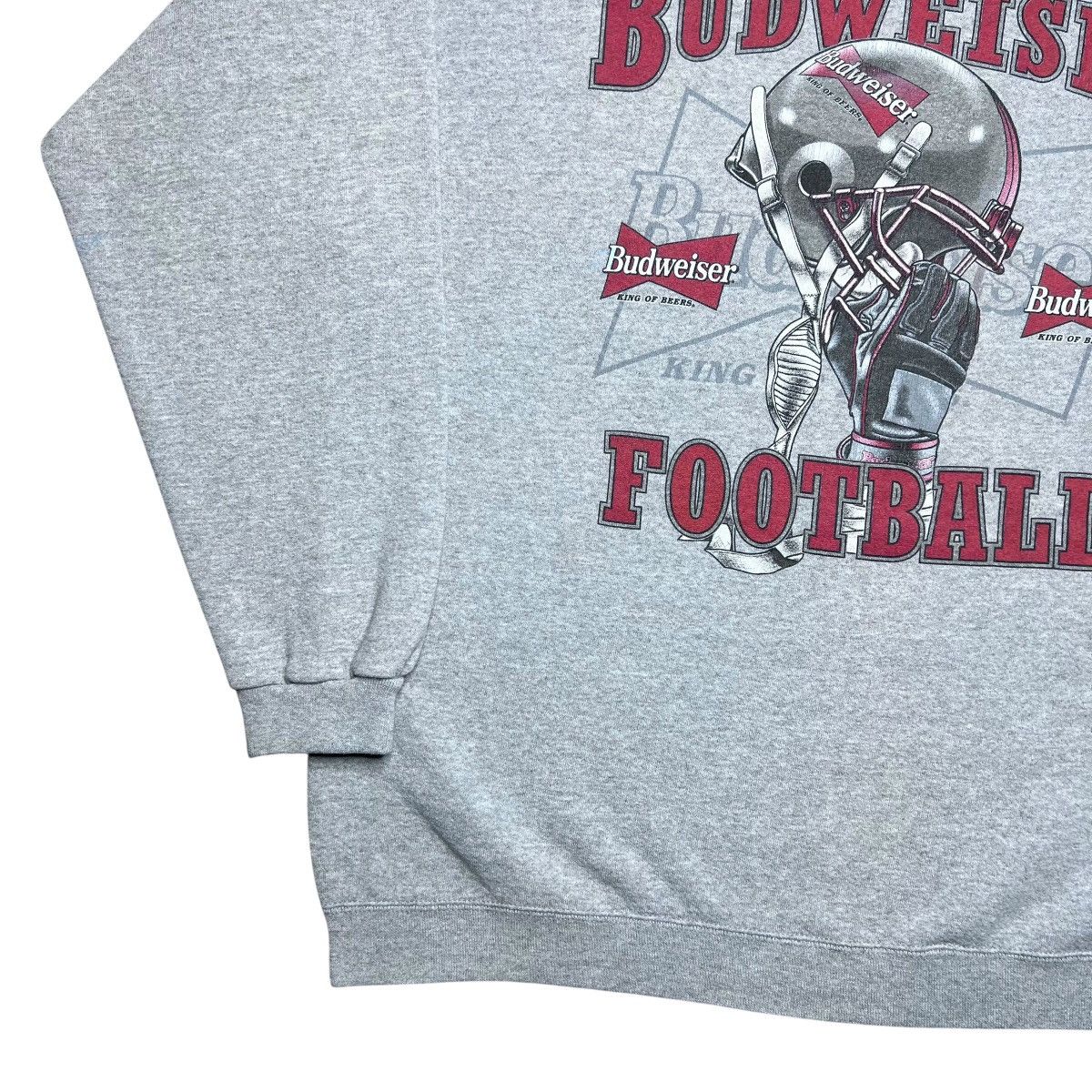 Budweiser Vintage 1990s Budweiser Beer Football Helmet Sweatshirt Size US XL / EU 56 / 4 - 18 Thumbnail