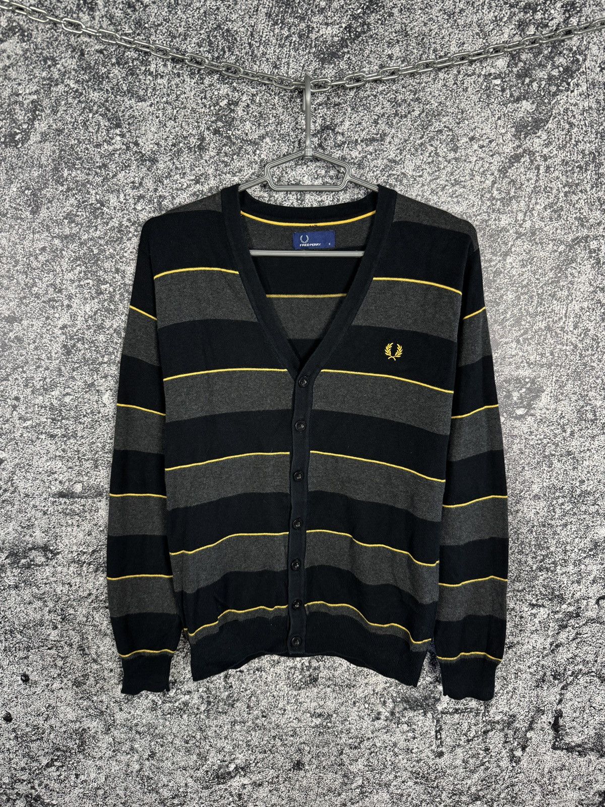 Fred Perry Men’s Fred Perry Striped Cardigan Button Up Pullover Size S Size US S / EU 44-46 / 1 - 1 Thumbnail