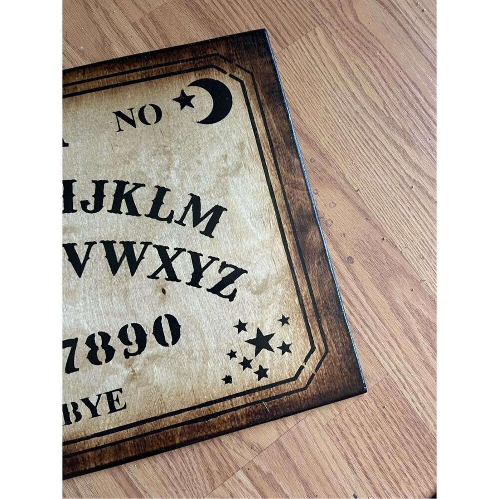 2120 Handcrafted Hand crafted birch ouija board 12 by 18 Size ONE SIZE - 4 Thumbnail
