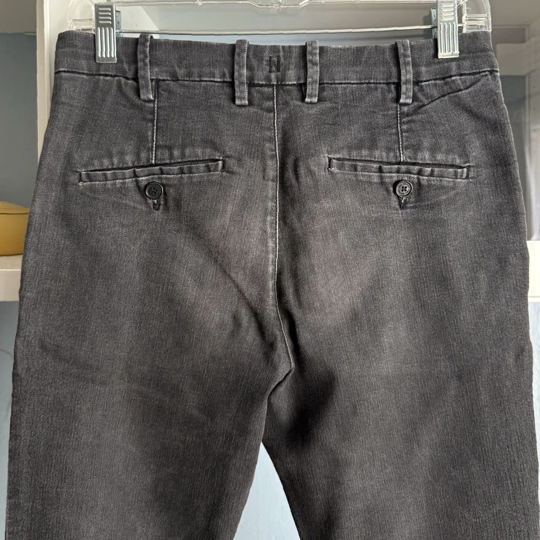 Neil Barrett NEIL BARRETT Denim Cropped Banding Slacks Pants 30 Black Men's Regular Inseam 26.5” Zip Fly Hook Closure Band 90s? Size US 30 / EU 46 - 4 Thumbnail