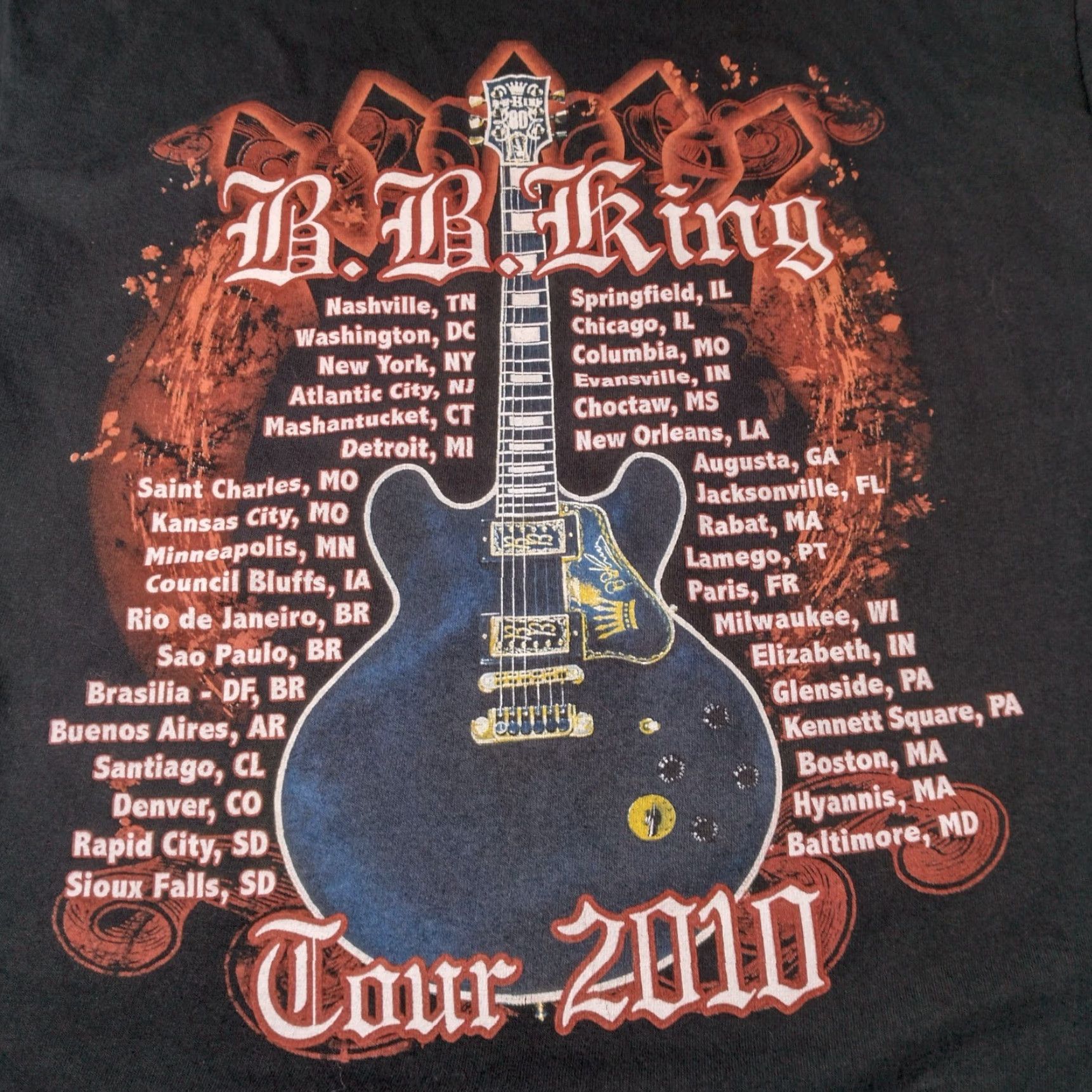 Anvil VINTAGE BB King Shirt Men Large Black 2010 Tour T Music Blues Guitar Short Sleeve Crew Neck Mens Size US L / EU 52-54 / 3 - 7 Thumbnail
