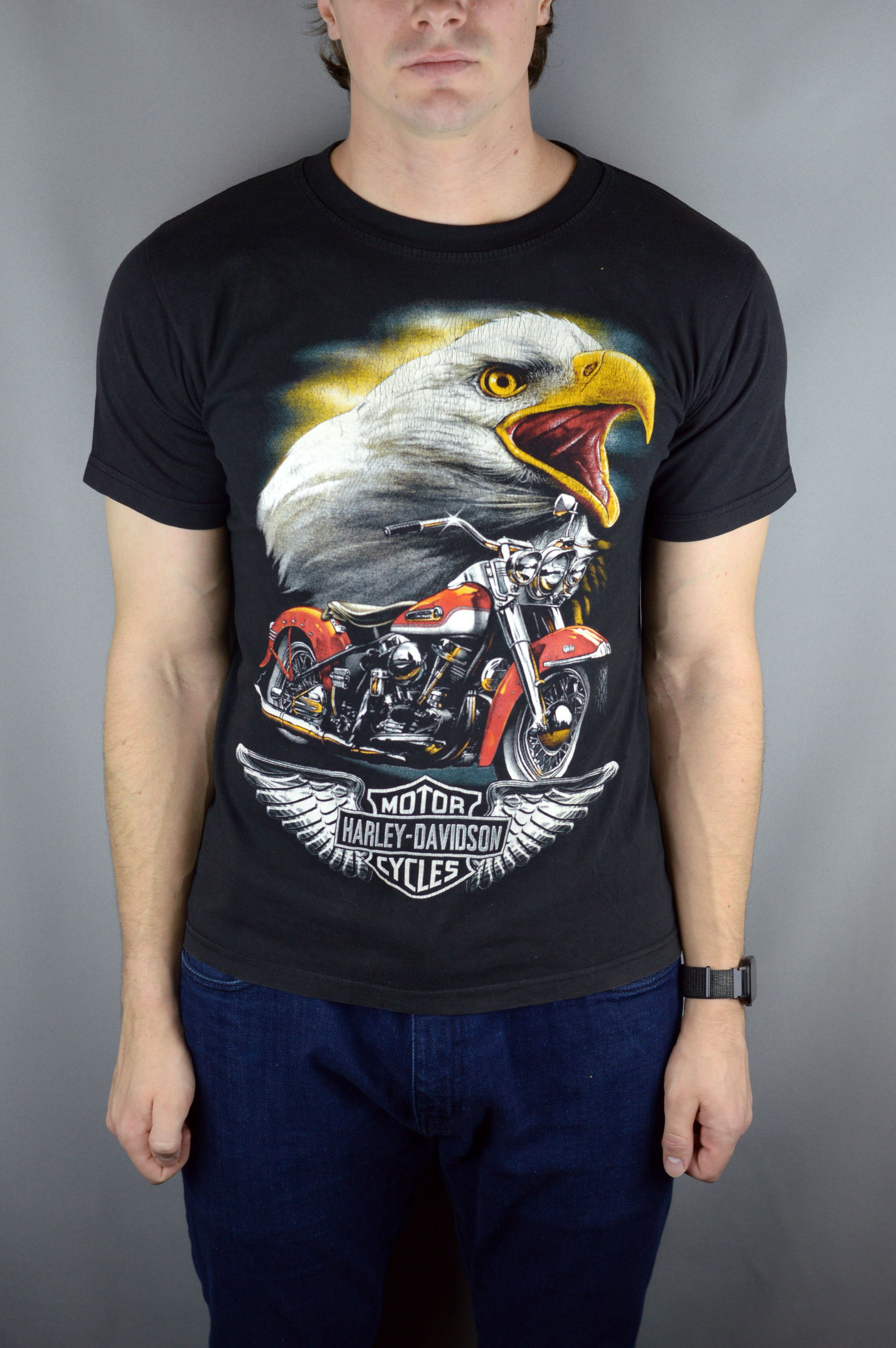 Harley Davidson Vintage Harley Davidson 90s t shirt Size US XL / EU 56 / 4 - 1 Thumbnail