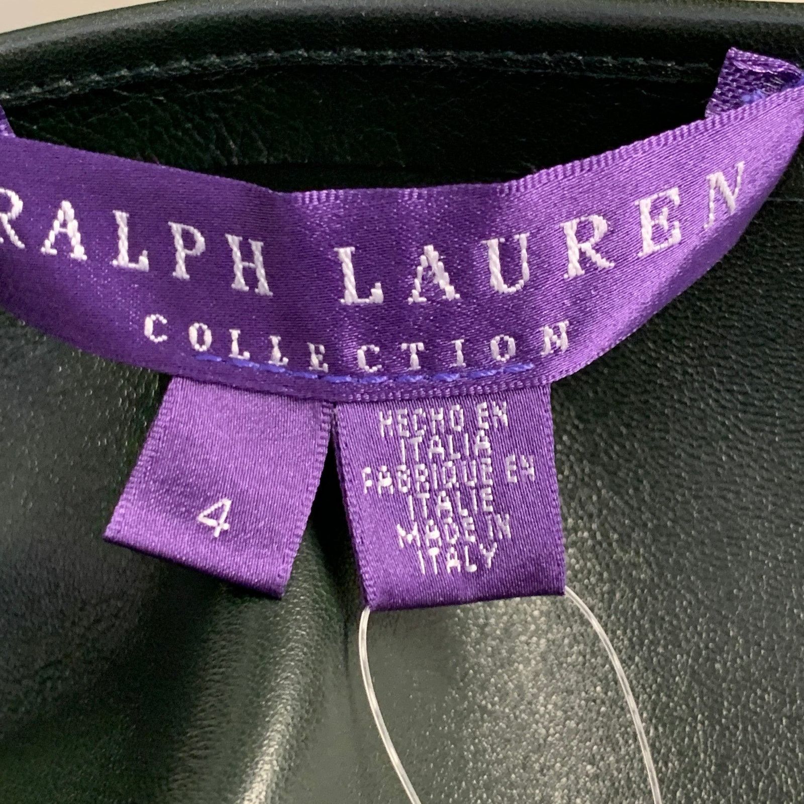 Ralph Lauren Kyler Green Moss Leather Lambskin Buckle Mini Skirt Size 27" / US 4 / IT 40 - 4 Thumbnail