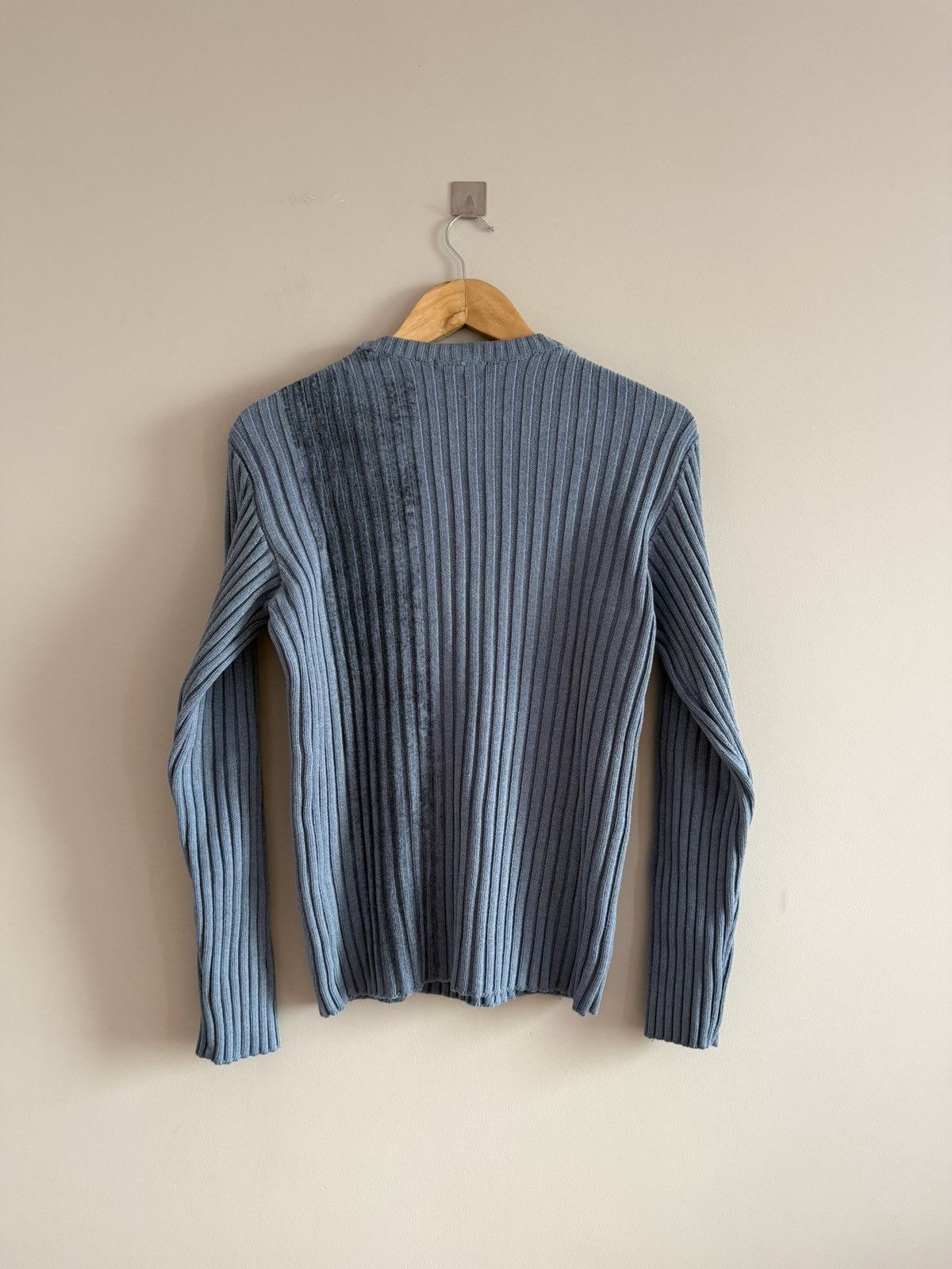 Vintage Ribbed Knit Sweater Faded Graphic Slim Fit Size US S / EU 44-46 / 1 - 5 Thumbnail