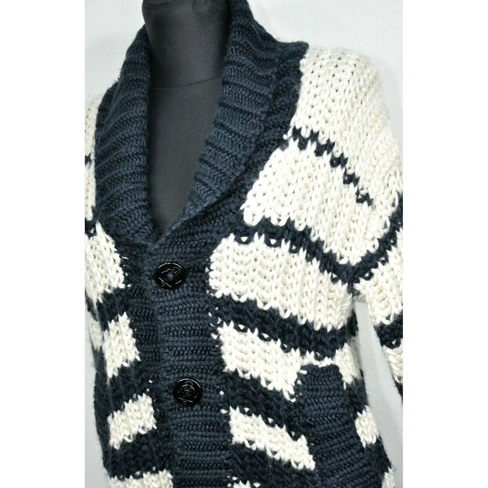 Jean Paul Gaultier Jean Paul Gaultier LINDEX Wool Cardigan Sweater XS Women Multicolor Knit 80% Acrylic 20% Wool V-Neck Long Sleeve Casual Size XS / US 0-2 / IT 36-38 - 7 Thumbnail