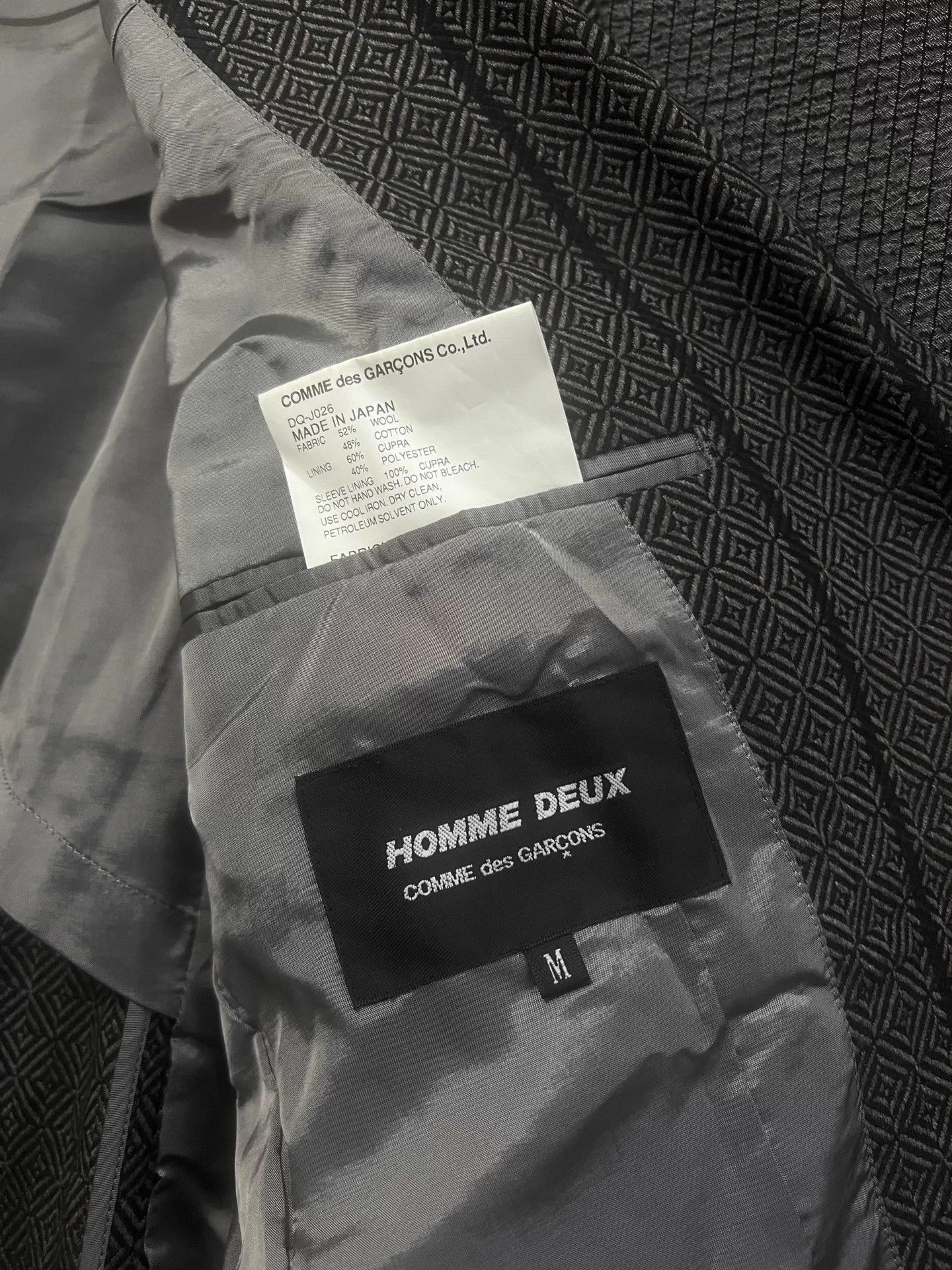 Comme des Garcons Homme Deux Comme des Garcons Homme DEUX 15SS Wool Suit M Japan Size 40R - 6 Thumbnail