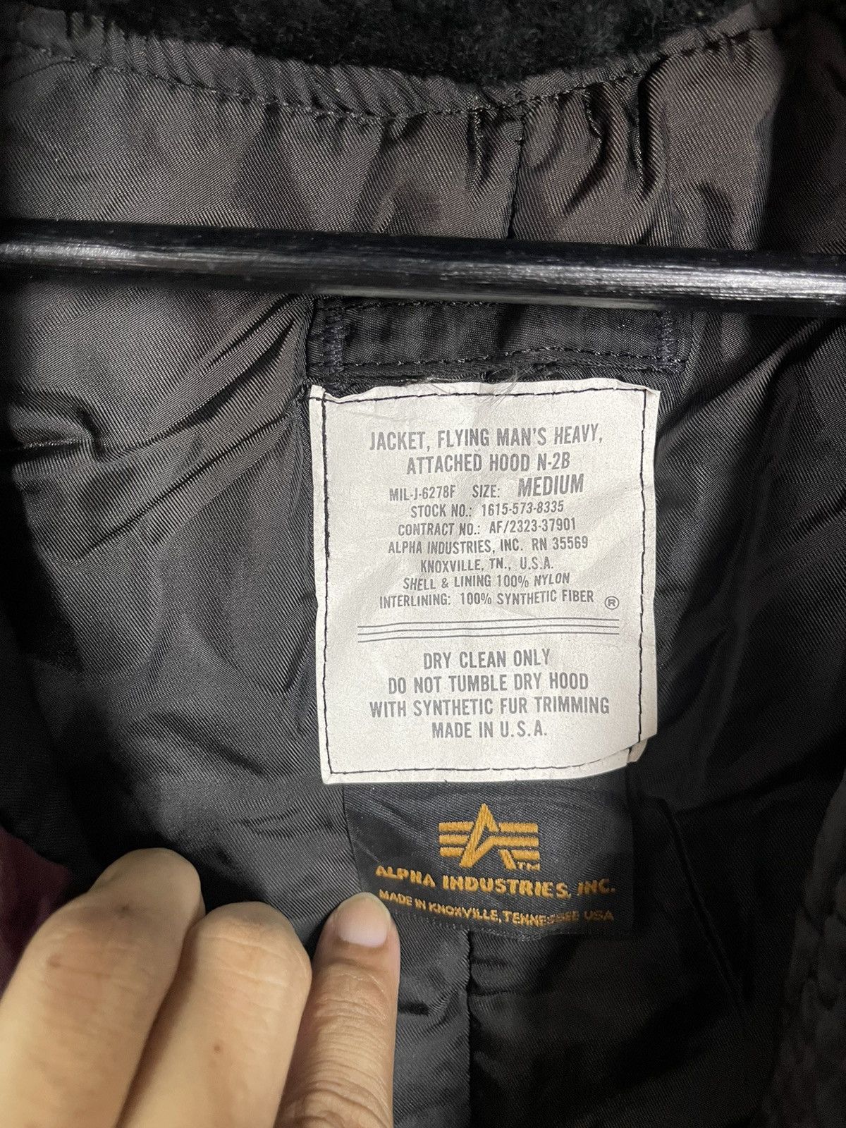 Alpha Industries 🔥VINTAGE ALPHA INDUSTRIES ATTACHED ZIP HOOD N-2B FLY BOMBERS Size US M / EU 48-50 / 2 - 7 Thumbnail
