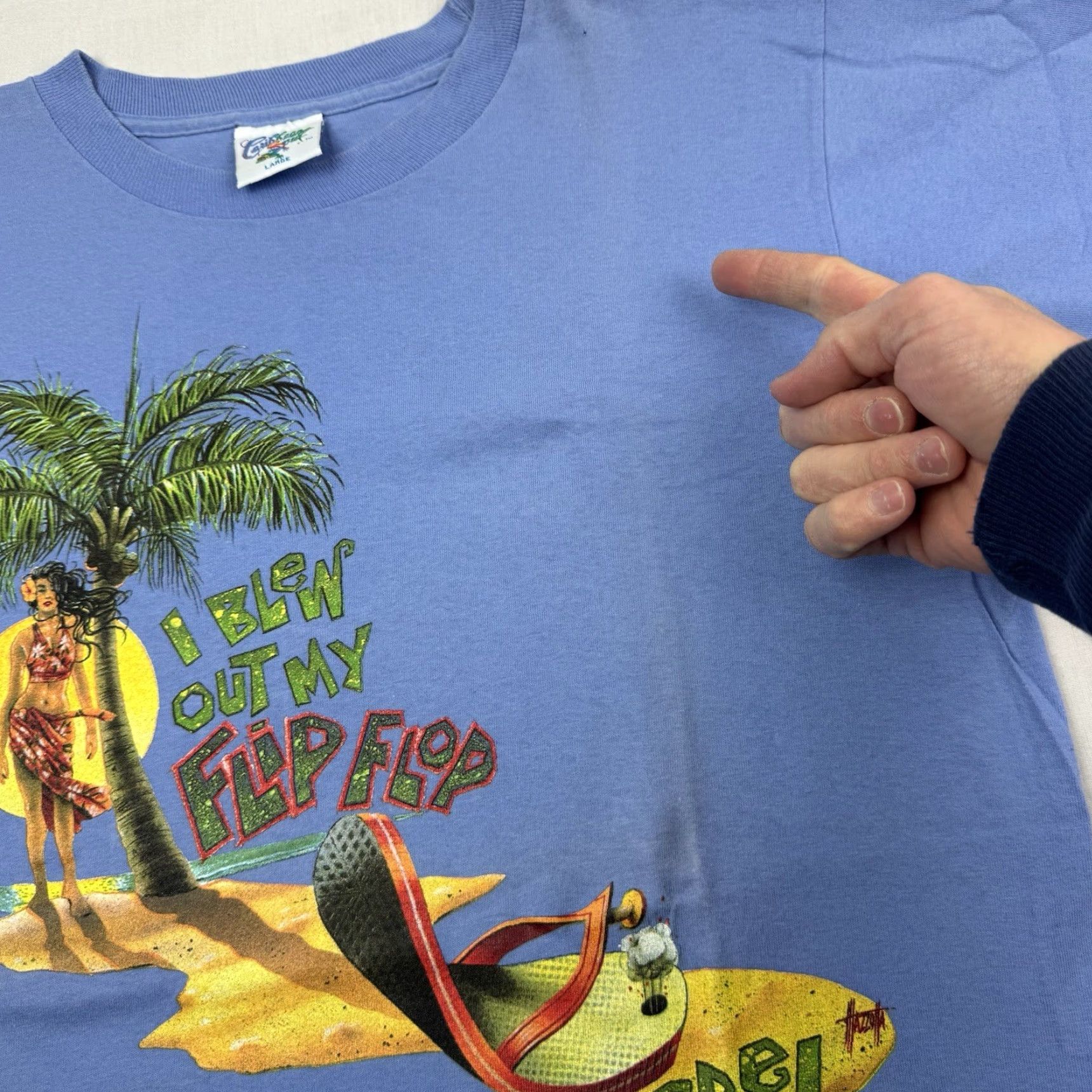 Vintage VINTAGE Caribbean Soul T-Shirt Men L Blue 90s Beach Tropical Crew Neck Short Sleeve Graphic Print Vintage: Yes Mens Size US L / EU 52-54 / 3 - 4 Thumbnail