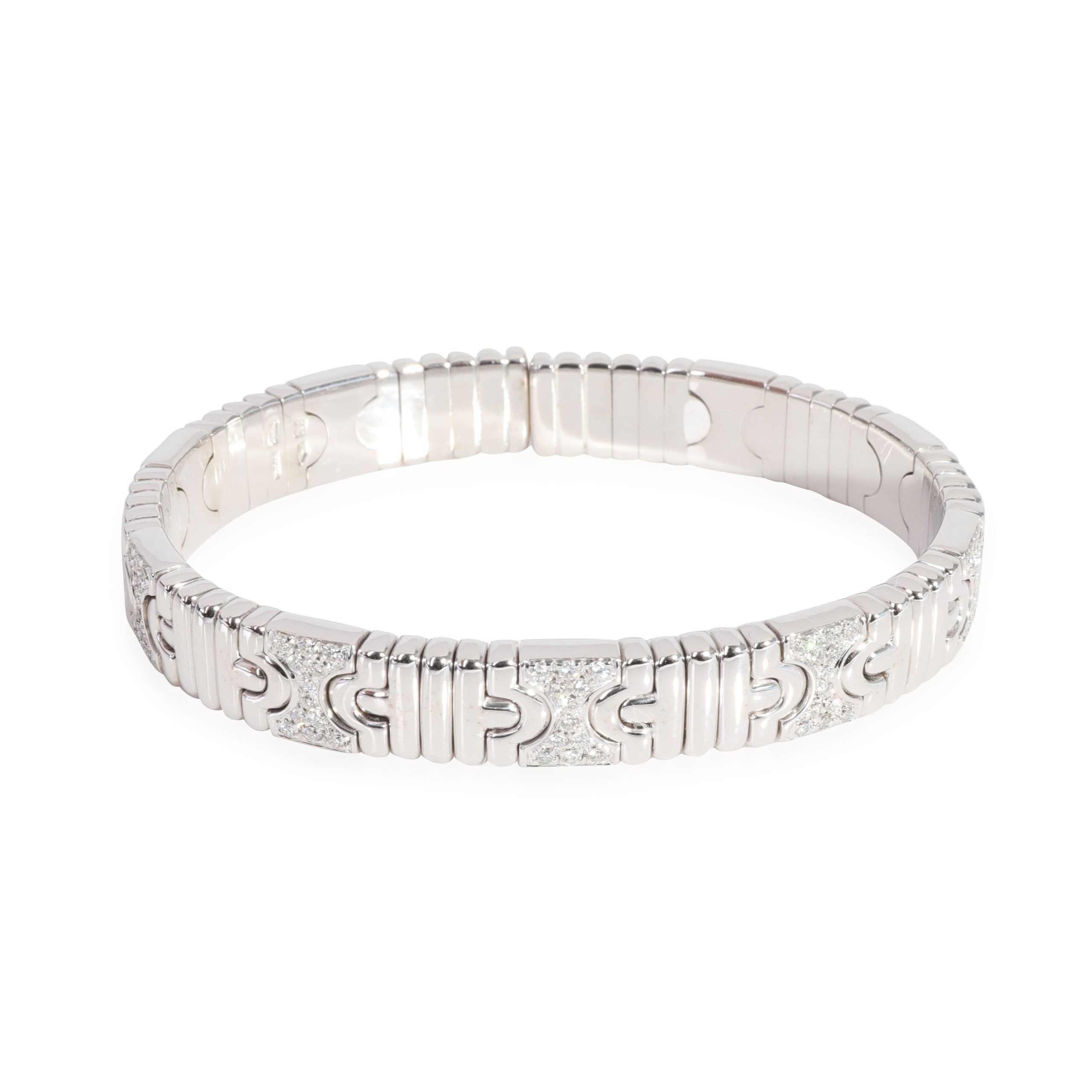 Bulgari Parentesi Diamond Cuff in 18k White Gold 0.75 CTW