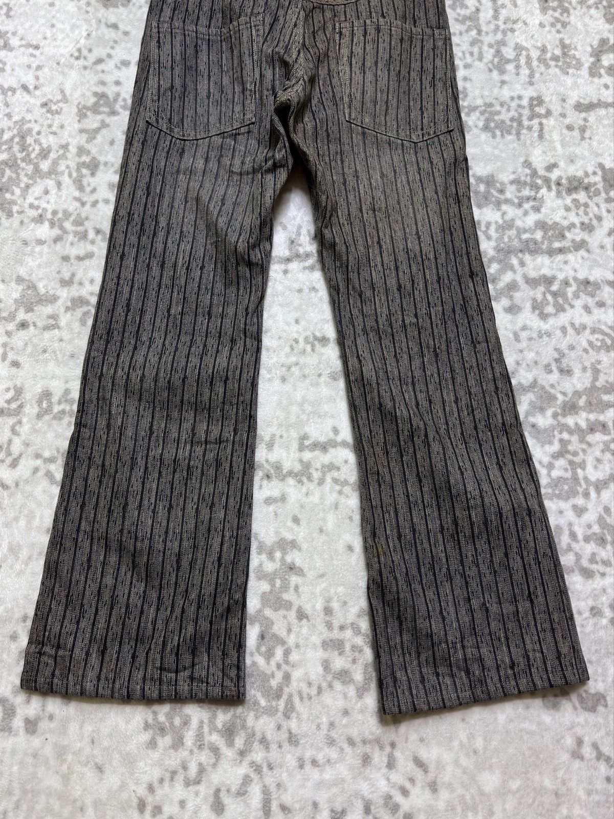 Japanese Brand Vintage Blueway Japanese Flare Denim Bootcut Striped Jeans Size US 31 - 11 Thumbnail