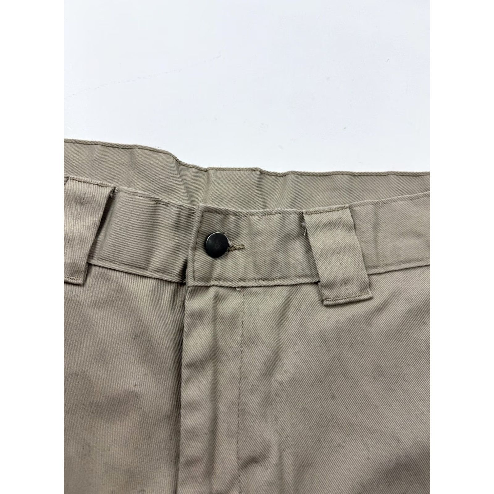 Vintage Brahma Mens Khakis Pants 34x33 Beige Workwear Canvas Regular Fit Front Flat Front Pockets Zip Button Mens Size US 34 / EU 50 - 3 Thumbnail
